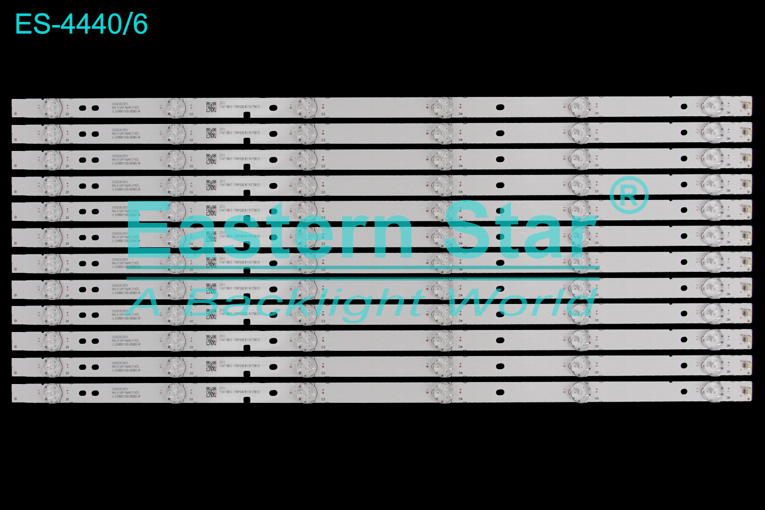 ES-4440 LED TV Backlight use for 58" Hisense  LED58EC550UA 	JL.D58061330-003BS-M 3AS6CX57015 LED58M5000U LED58EC550UA LED BACKLIGHT KITS(12)