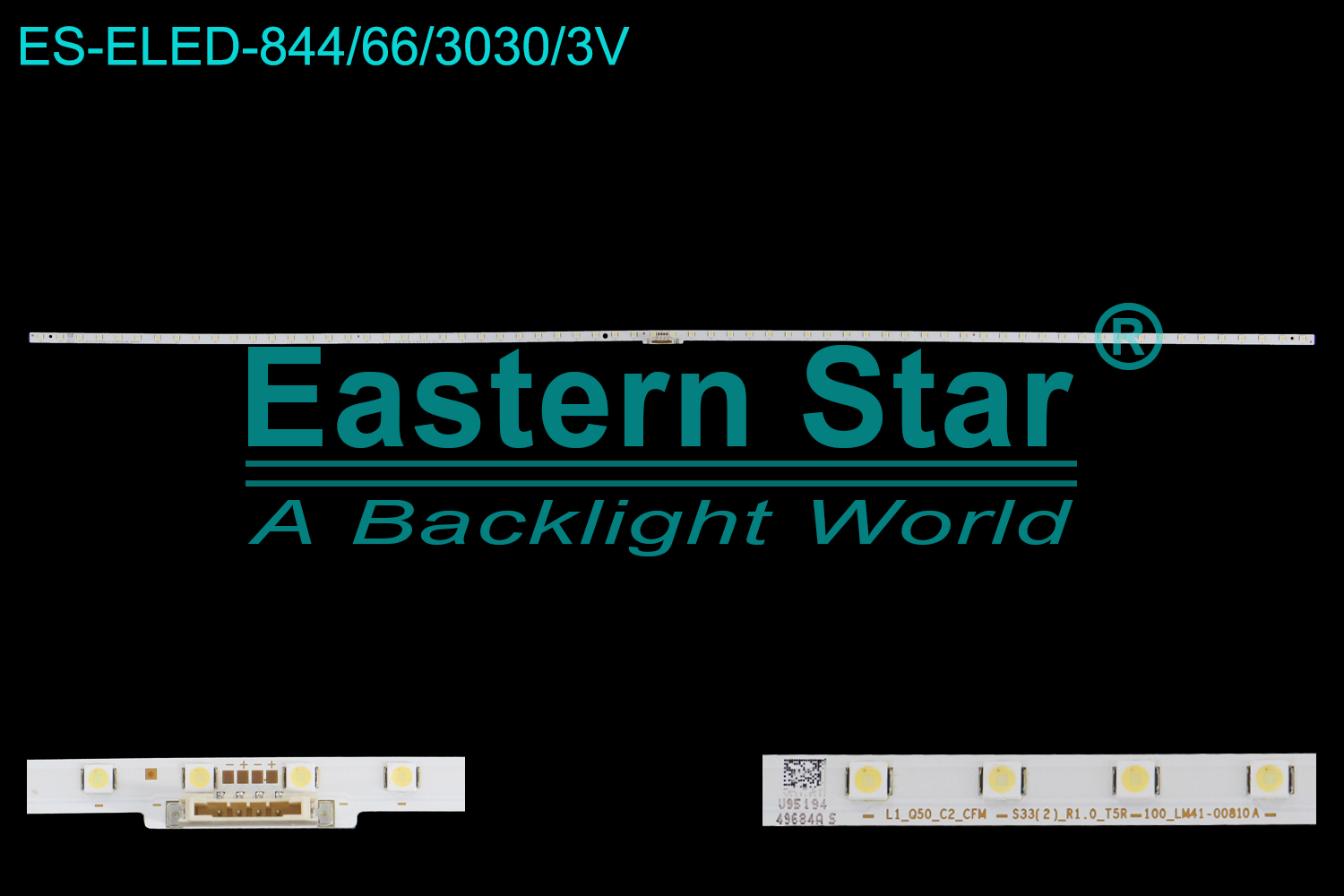 ES-ELED-844 ELED/EDGE TV backlight use for 32'' Samsung QN32Q50RAFXZA U95194 49684A L1_Q50_C2_CFN S33(2)_R1.0_T5R 100_LM41-00810A Y19 Q50 32" BN96-49684A BRACKET LED PCB BN61-16598A A7Q2  LED BACKLIGHT KITS(1)
