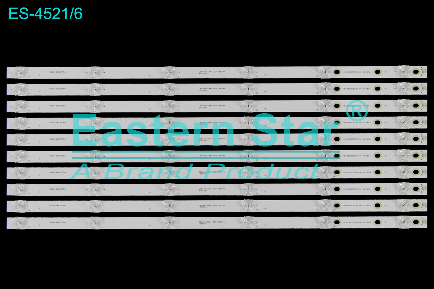 ES-4521 LED TV Backlight use for 58" Haier  58T91, 58T91A 58D2003V2W6C1B57316M 2B6165K6 960004 E9616 3452 000 4658K6003 RF-BS580006SE30-0601 A2 58K65  LED BACKLIGHT KITS(10)