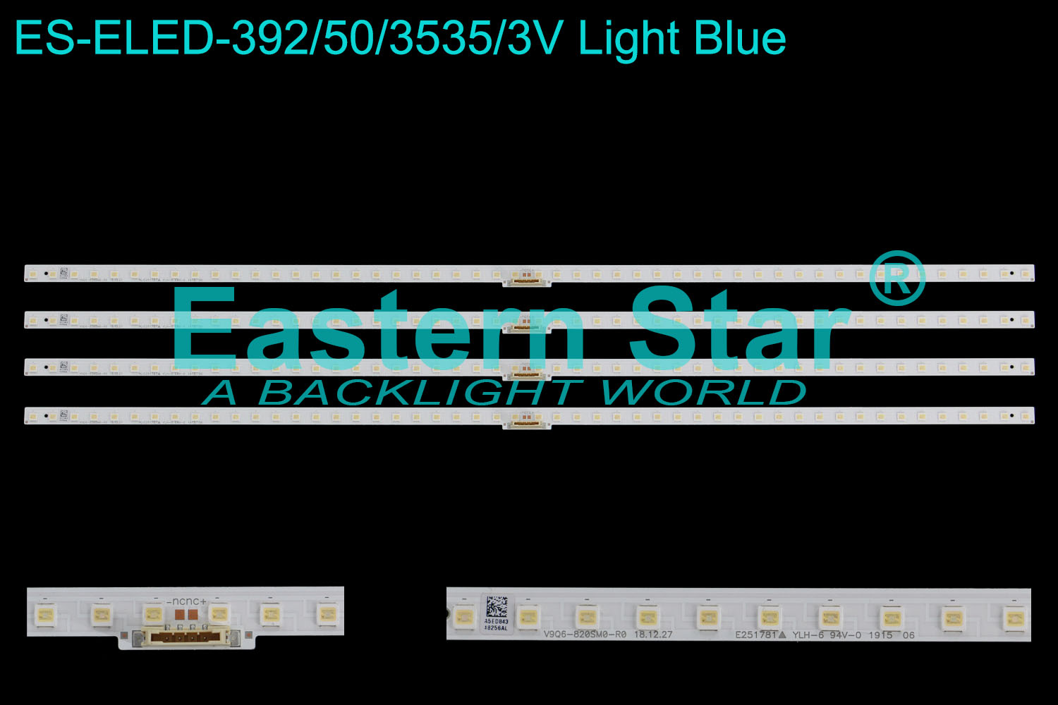ES-ELED-392 ELED/EDGE TV backlight use for 82'' Samsung QN82Q60RAFXZA/QN82Q6DRAFXZA BN96-48256A V9Q6-820SM0-R0 18.12.27 LED STRIPS(4)