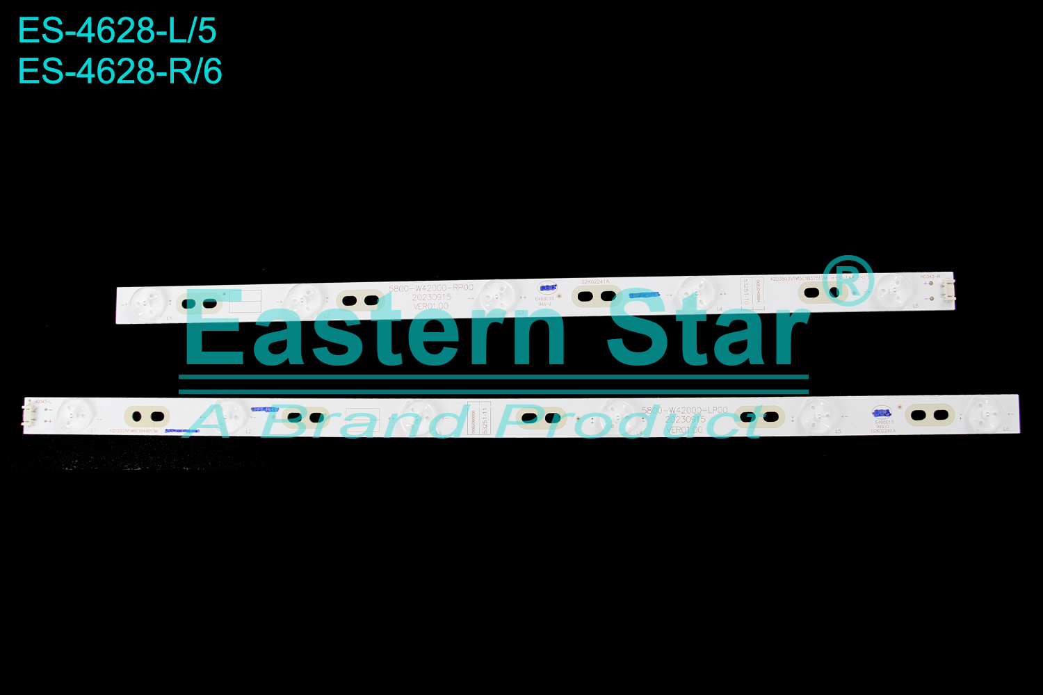 ES-4628 LED TV Backlight use for 42" Skyworth 42E5CHR L:42D3503V1W6C1B44617M 5800-W42000-LP00 20230915 VER01.00 R:42D3503V1W5C1B37517M 5800-W42000-RP00 20230915 VER01.00 LED BACKLIGHT KITS(8)