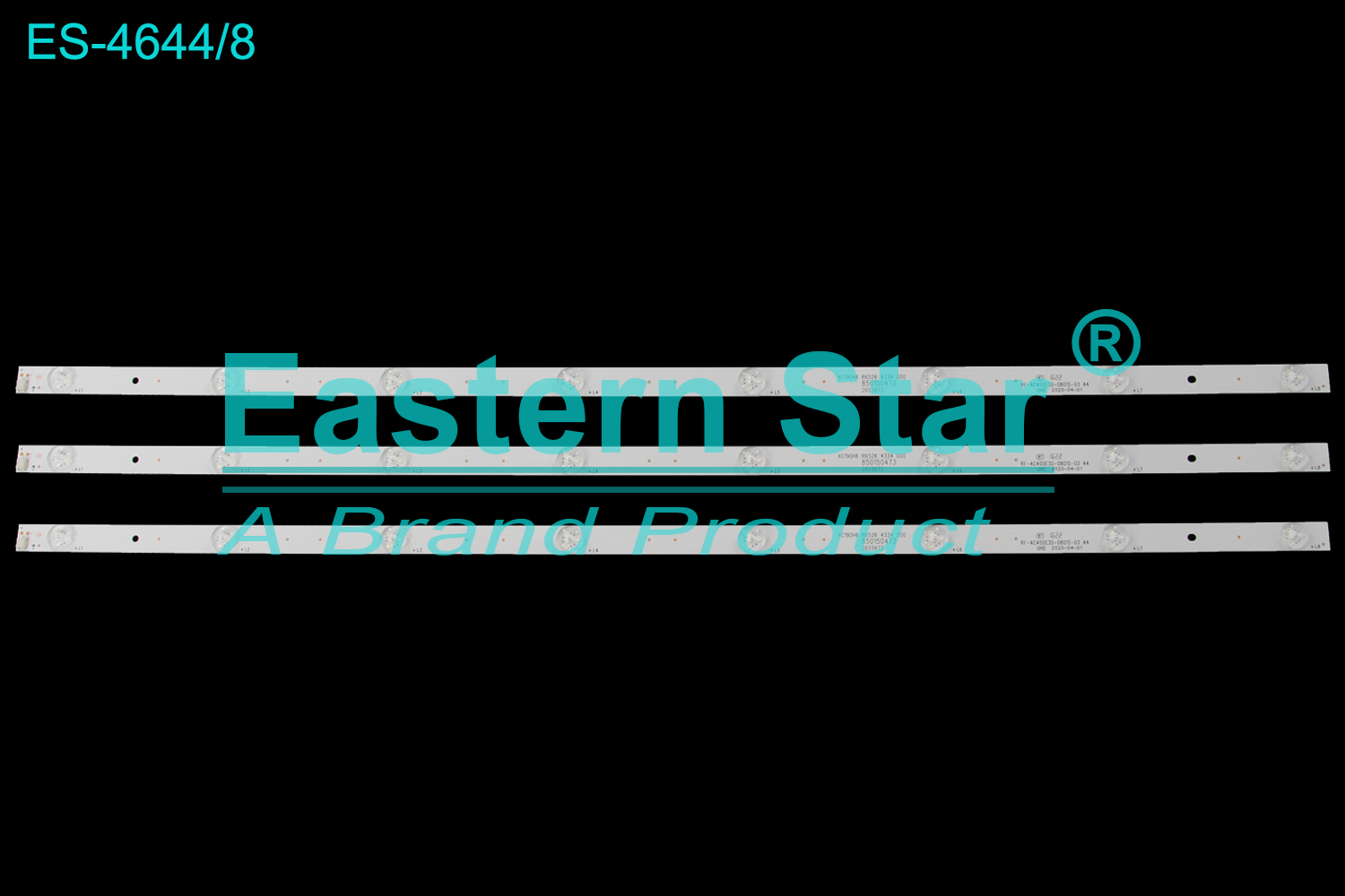 ES-4644 LED TV Backlight use for 40" Changhong 40U3 RF-AC400E30-0801S-03 A4 UHD XC190H6 R6526 4334 000 850150473 2655672  LED BACKLIGHT KITS(3)