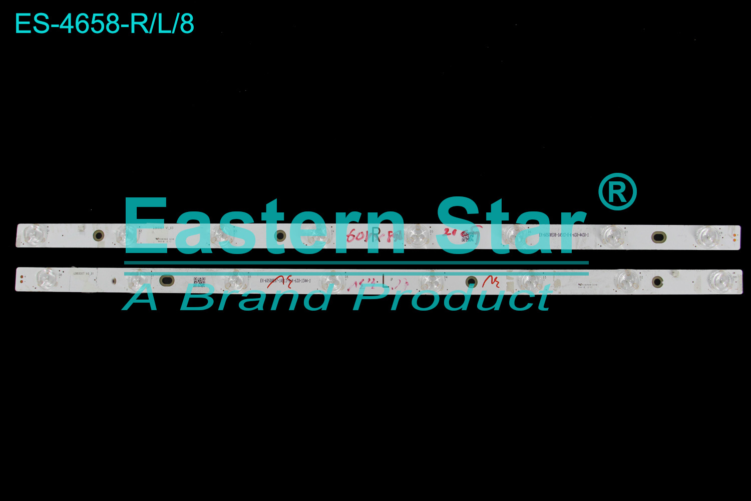 ES-4658 LED TV Backlight use for 60" Panasonic TH-60DX850 LB60007 V0_01 EX-60508E07-1A513-0-K-630-1344-1 LB60007 V1_03 EX60508E08-1A513-0-K-630-4430-1 LED BACKLIGHT KITS(20)