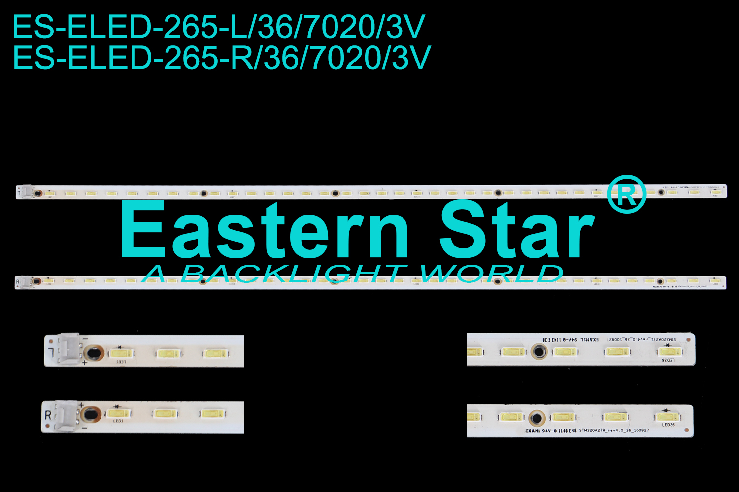 ES-ELED-265 ELED/EDGE TV backlight 32'' 36LEDs use for Panasonic TH-L32X30C STM320A27R/L LED STRIPS(2)
