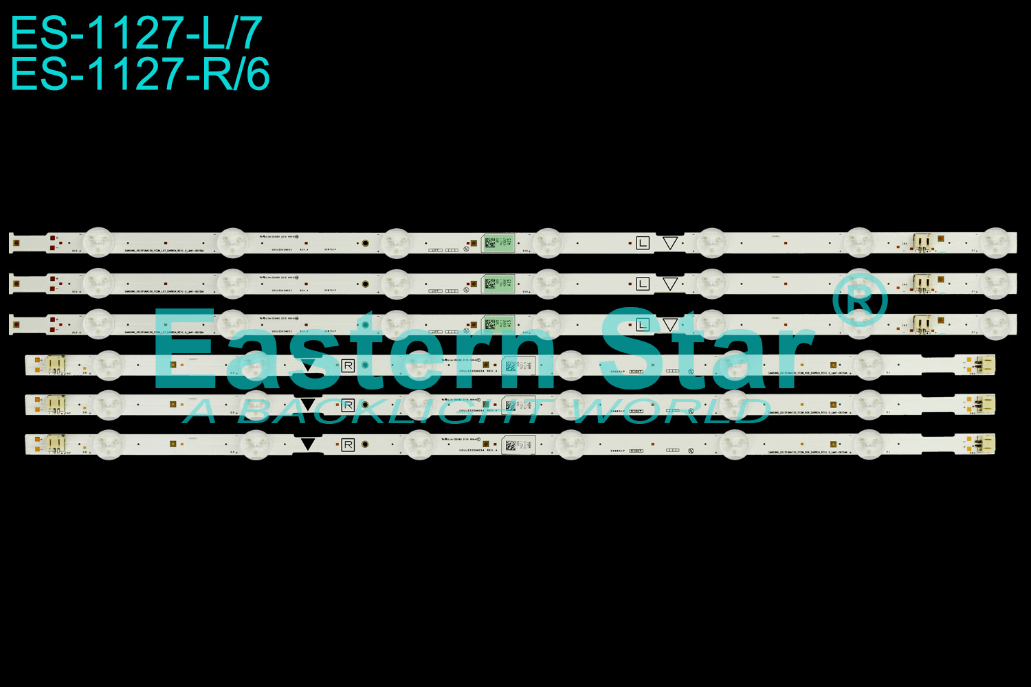ES-1127 LED TV Backlight use for Emerson 50'' TV LF501EM4 A LF501EM6F 2015FUNAI50_FC0M_L07/R06_DARWIN_REV1.0_LM41-00155A LED STRIPS(6)
