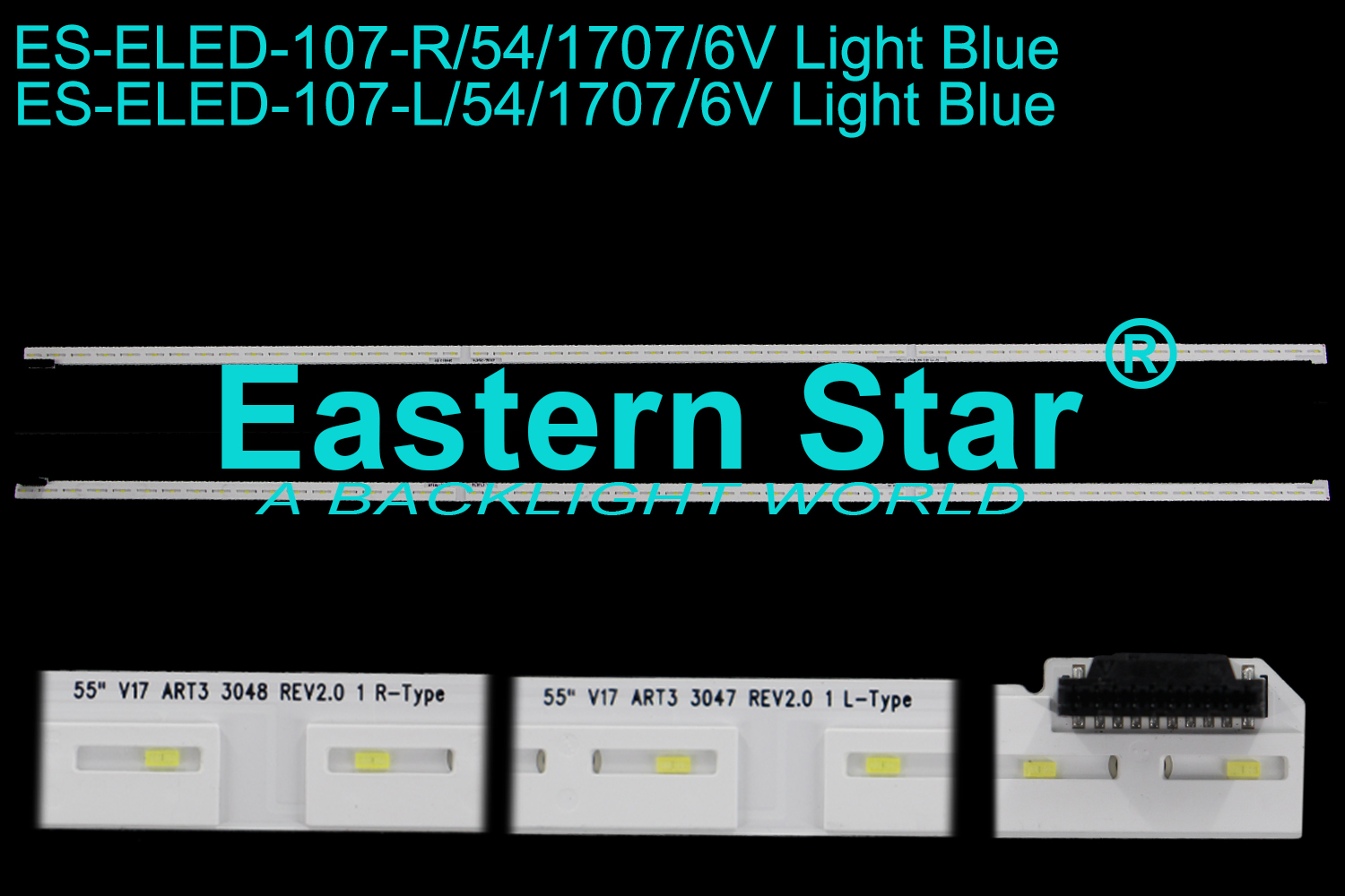ES-ELED-107 ELED/EDGE TV backlight 55'' 54LEDs Use for Lg 55" V17 ART3 3048 REV2.0 1 L TYPE 6916L_3047A DPH1J DC  55" V17 ART3 3048 REV2.0 1 R TYPE 6916L_3048A FL371J YE(2)
