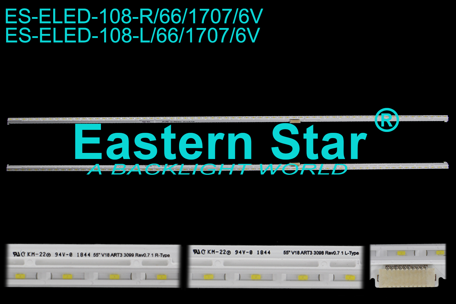 ES-ELED-108 ELED/EDGE TV backlight use for Lg 55'' 66LEDs  55"V18 ART3 3098 Rev0.7 L-Type LNU21J QF 6916L_3098A  55"V18 ART3 3098 Rev0.7 R-Type Q1U21J QH 6916L_3099A (2)