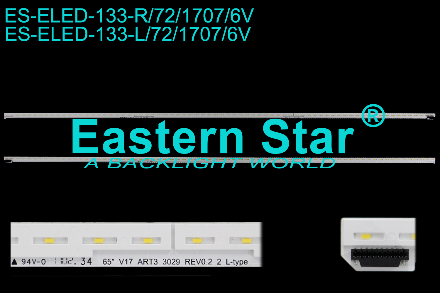 ES-ELED-133 ELED/EDGE TV backlight use for Lg 65'' 72LEDs 65”V17 ART3 3029 REV0.2 2-L/R-type led stripd(2)