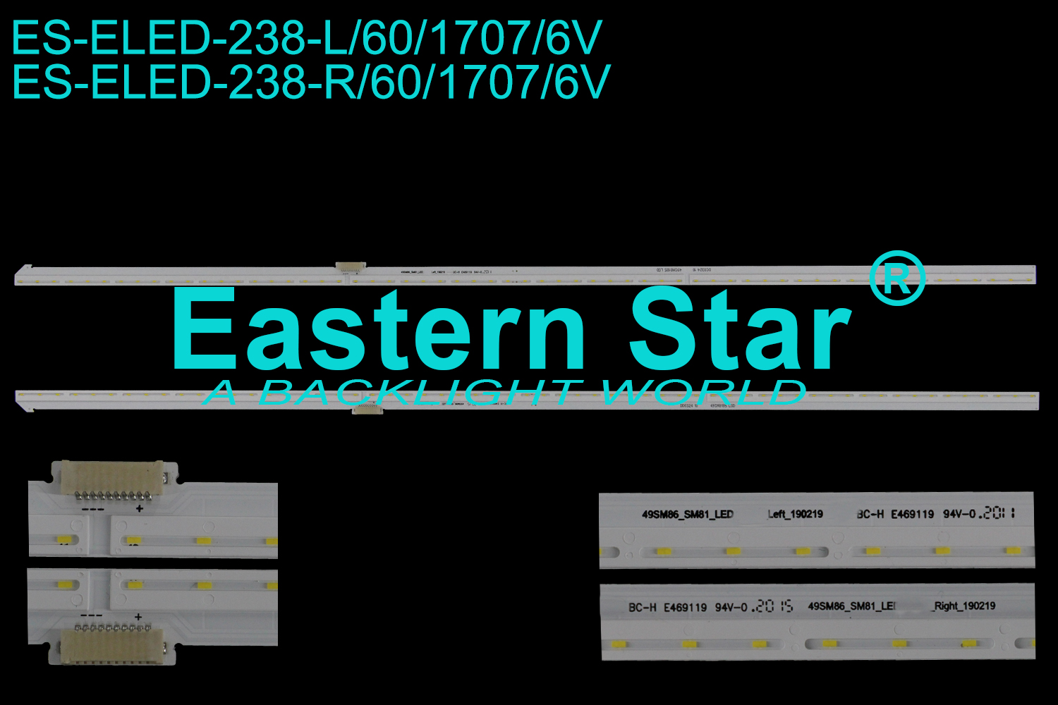 ES-ELED-238 ELED/EGDE TV Backlight 49" use for Lg R: 49SM86_SM81_LED_Array_RIGHT_190219  L: 49SM86_SM81_LED_Array_LEFT_190219 (2)