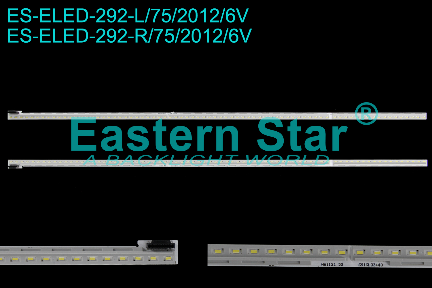 ES-ELED-292 ELED/EDGE TV backlight use for Lg 86'' TV backlight 86" V19 IWB 3344 REV0.4 2 L/R-Type LED STRIPS(/)