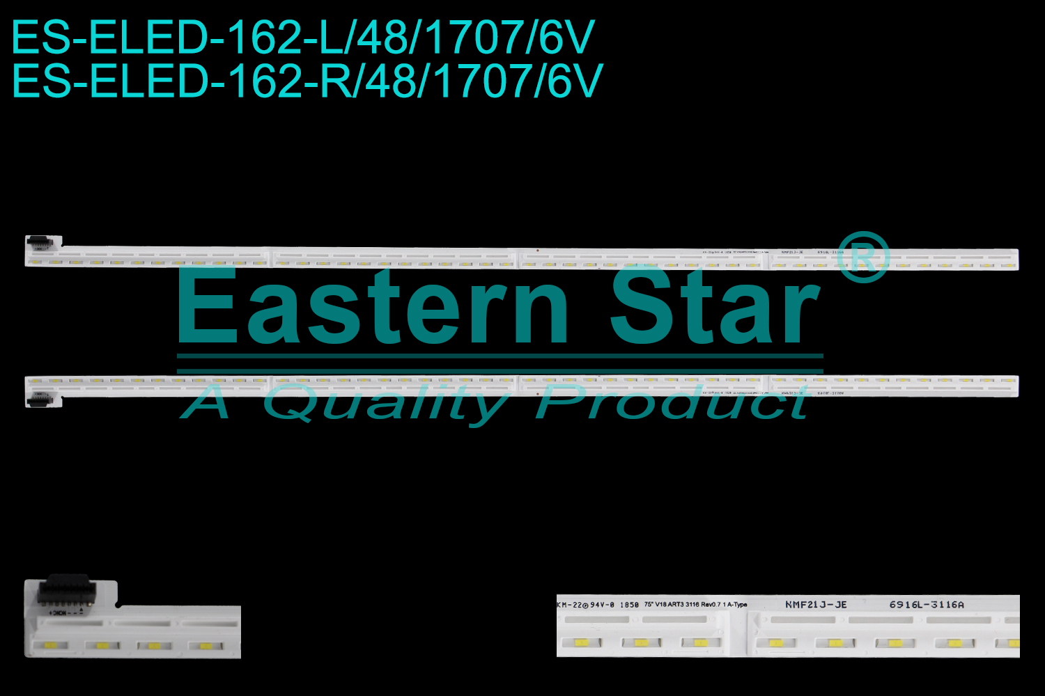 ES-ELED-162 ELED/EDGE TV Backlight use for  Lg 75” V18 ART3 3116 Rev0.7 1 A-Type NMF21J-JE 6916L-3116A(2)