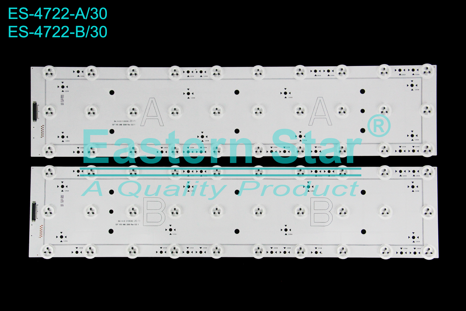 ES-4722 LED TV Backlight use for 55" Lg 55LV35A-5B , 55LV75A-5B  55" V15 UNB 3068 Rev 0.0 1 EVB4177AB00313 6916L 3068A 55" V15 UNB 3069 Rev 0.0 1 EVB4177AB00351 6916L 3069A LED BACKLIGHT KITS(8)