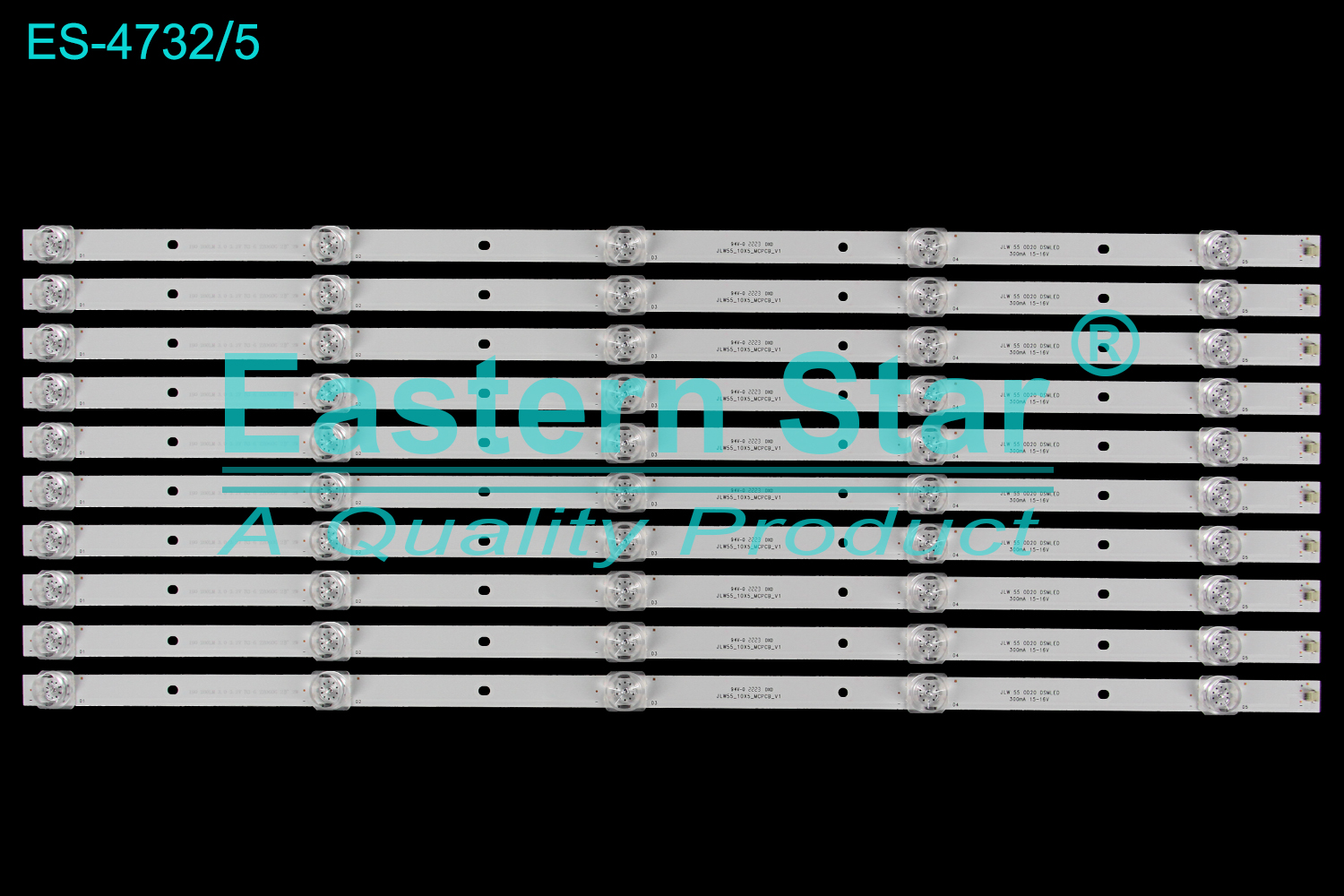 ES-4732 LED TV Backlight use for 55" WML-550 JLW55_10X5_MCPCB_V1 JLW 55 OD20 DSMLED 300mA  LED BACKLIGHT KITS(10)