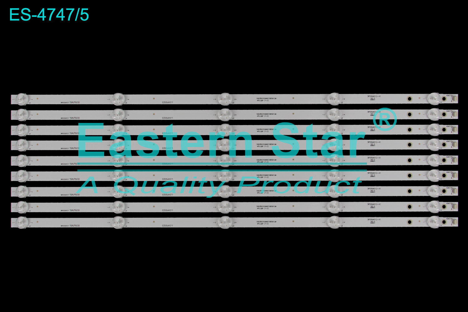 ES-4747 LED TV Backlight use for 55" Haier  LS55AL88U88  B810250137 19A/F6/30 55D3503V2W5C1B55612M HYS-20P 3P55UK012-A1 94V-0 E466015 0355UK011  LED BACKLIGHT KITS(9)