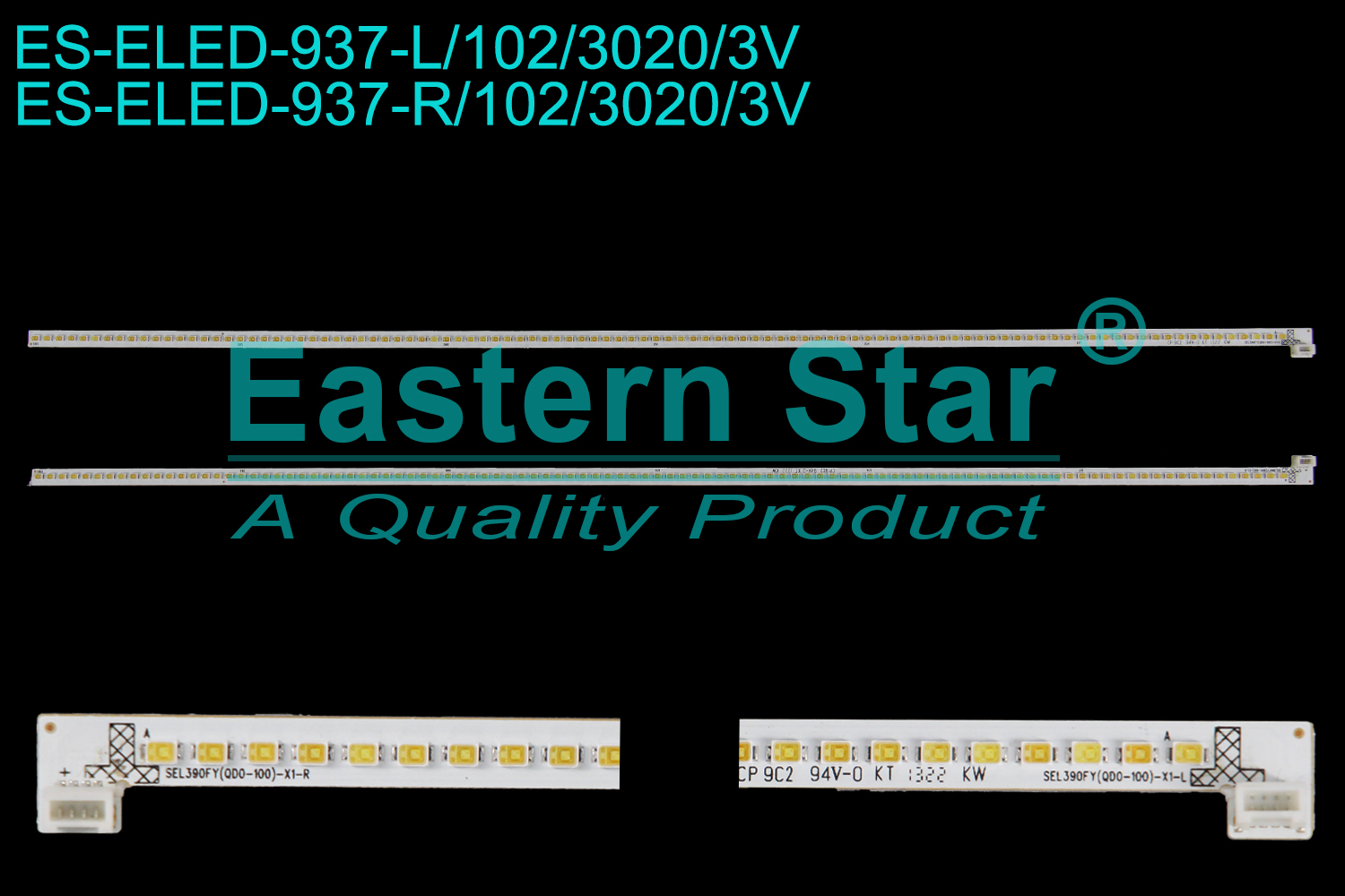 ES-ELED-937 ELED/EDGE TV backlight use for 39'' L: SEL390FY(QD0-100)-X1-L R:SEL390FY(QD0-100)-X1-R LED BACKLIGHT KITS(2)