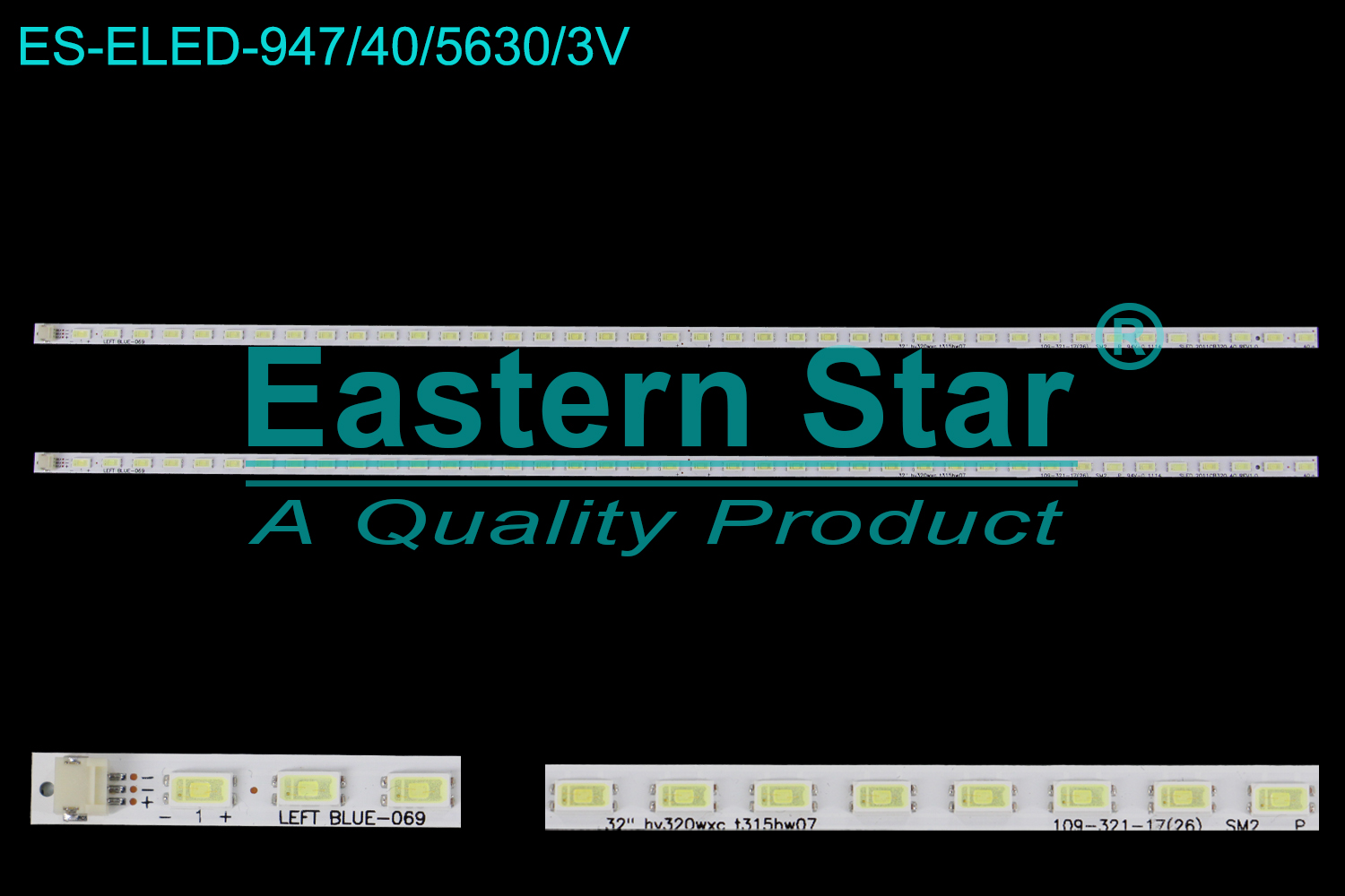 ES-ELED-947 ELED/EDGE TV backlight use for 32'' Boe hv320wxc t315hw07 109-321-17(26) SM2 SLED 2011CB320 40 REV1.0  LED BACKLIGHT KITS(2)