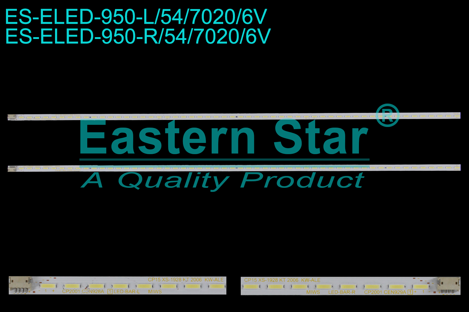 ES-ELED-950 ELED/EDGE TV backlight use for 50'' Sharp  LC-50LE400M, LC-50LE440M  CP15 XS-1928 KT 2006 KW-ALE,CP2001 CEN928A LED-BAR-L MIWS,MIWS LED-BAR-R CP2001 CE 929A LED BACKLIGHT KITS(2)