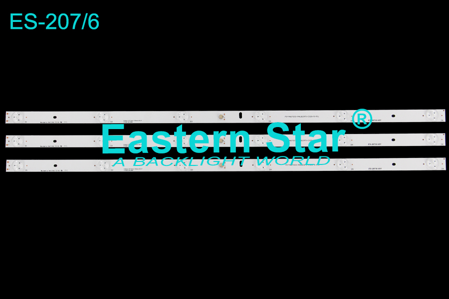 ES-207 581.9mm LED Backlight bar use for TV 75YYN07003-PHLB23F5-E329-5-PIL Backlight Strips (3)
