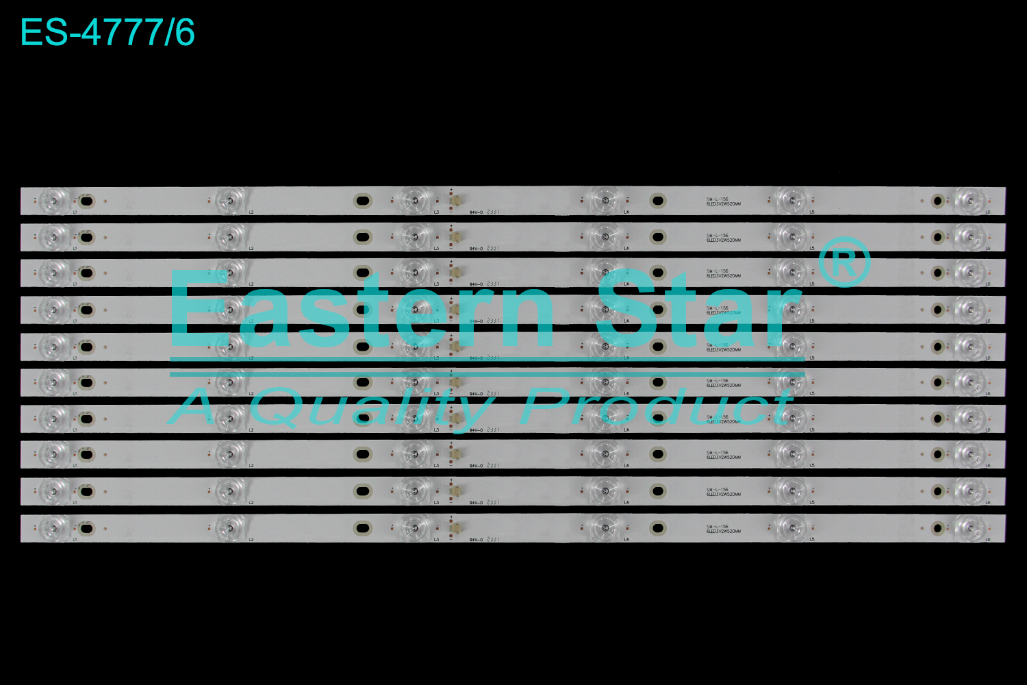 ES-4777 LED TV Backlight use for 50" Jvc SM-L-156 6LED3V2W520MM  LED BACKLIGHT KITS(10)