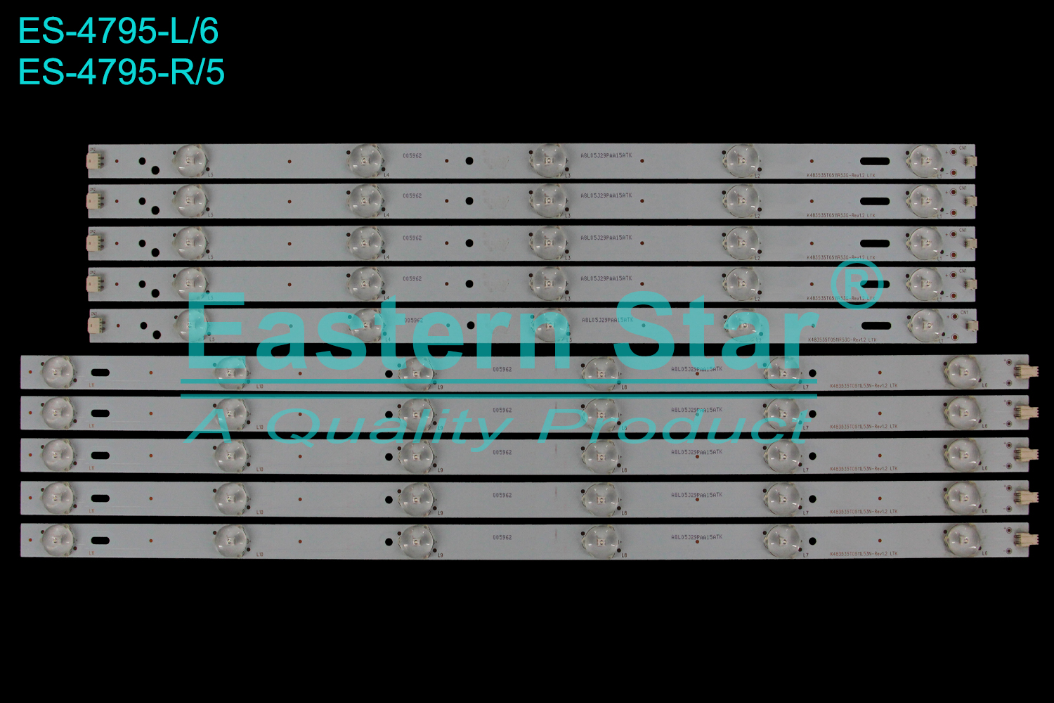 ES-4795 LED TV Backlight use for 48" Changhong/Sanyo/Konka  48CE1210M L:K483535T0511L53N-Rev1.2 LTK A8L05J29PAA15ATK R: K483535T0511R53G-Rev1.2 LTK A8L05J29PAA15ATK  LED BACKLIGHT KITS(10)
