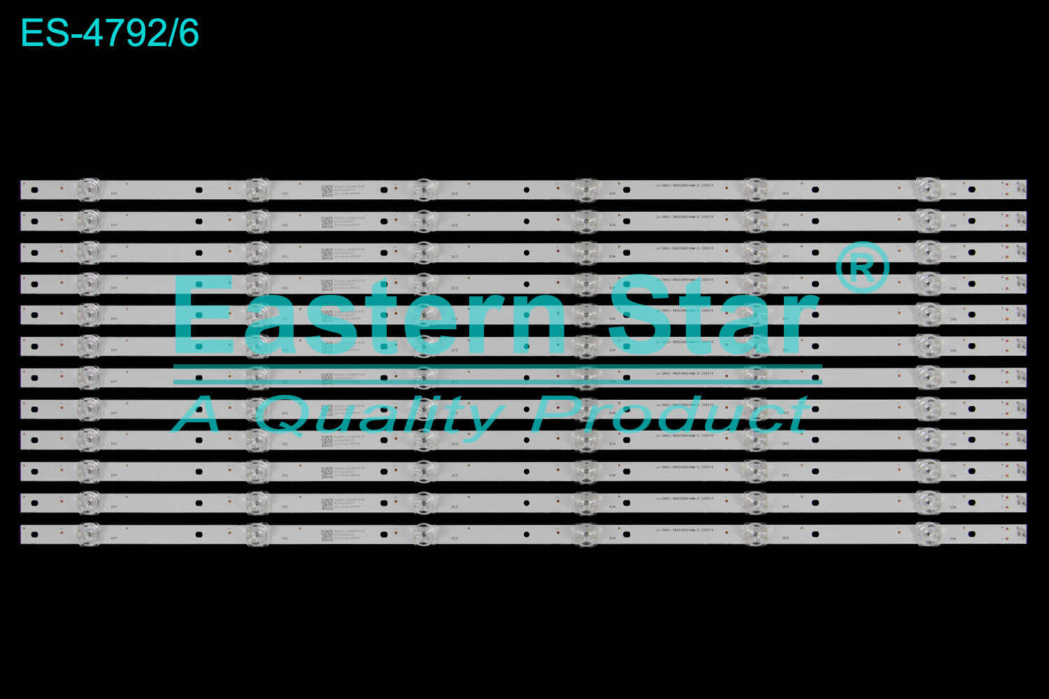 ES-4792 LED TV Backlight use for 65"  JJ-0662-D65030601AM-S, 202006-LL65M9100-03  LED BACKLIGHT KITS(12)