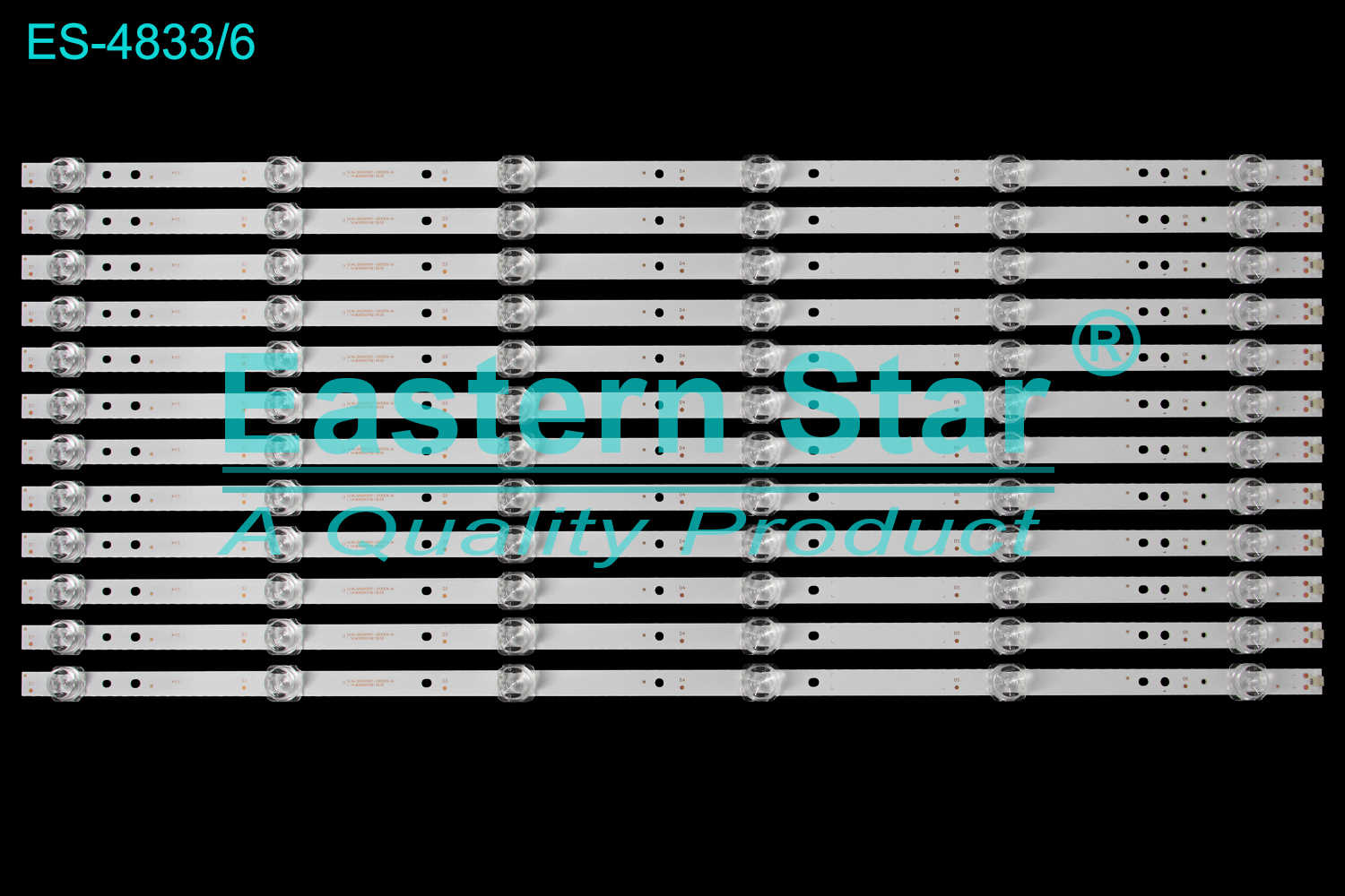 ES-4833 LED TV Backlight use for 65" Rca RWOSU6549 , RWOSU6547-B SJ.WJ.D6500601-3030DS-M 1.14.MD650074210630 LED BACKLIGHT KITS(12)