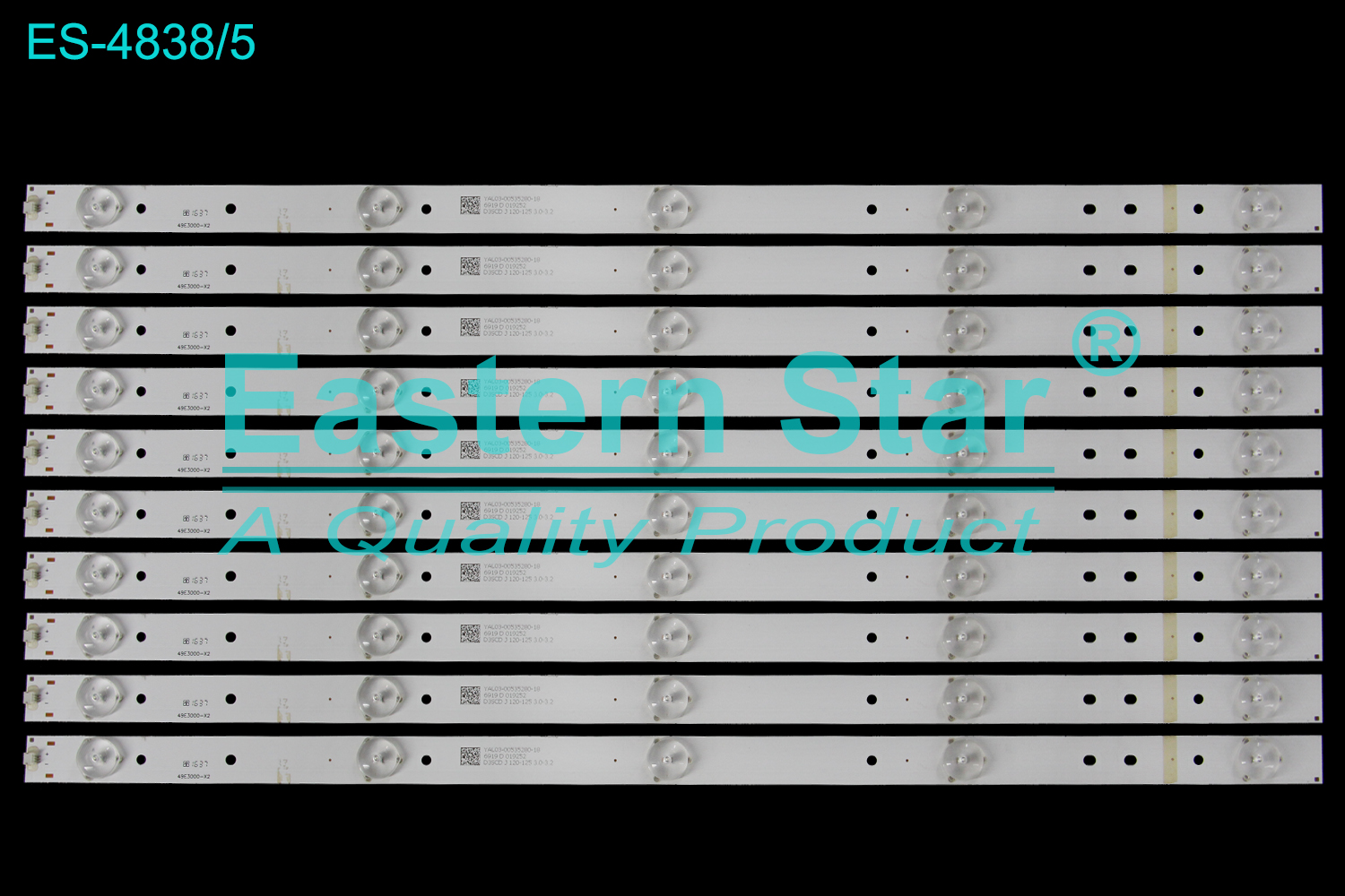 ES-4838 LED TV Backlight use for 49" Skyworth  49E6000/49E366W/49X5 YAL03-00535280-12，YAL03-00535280-18，49E3000-X2 LED BACKLIGHT KITS(10)