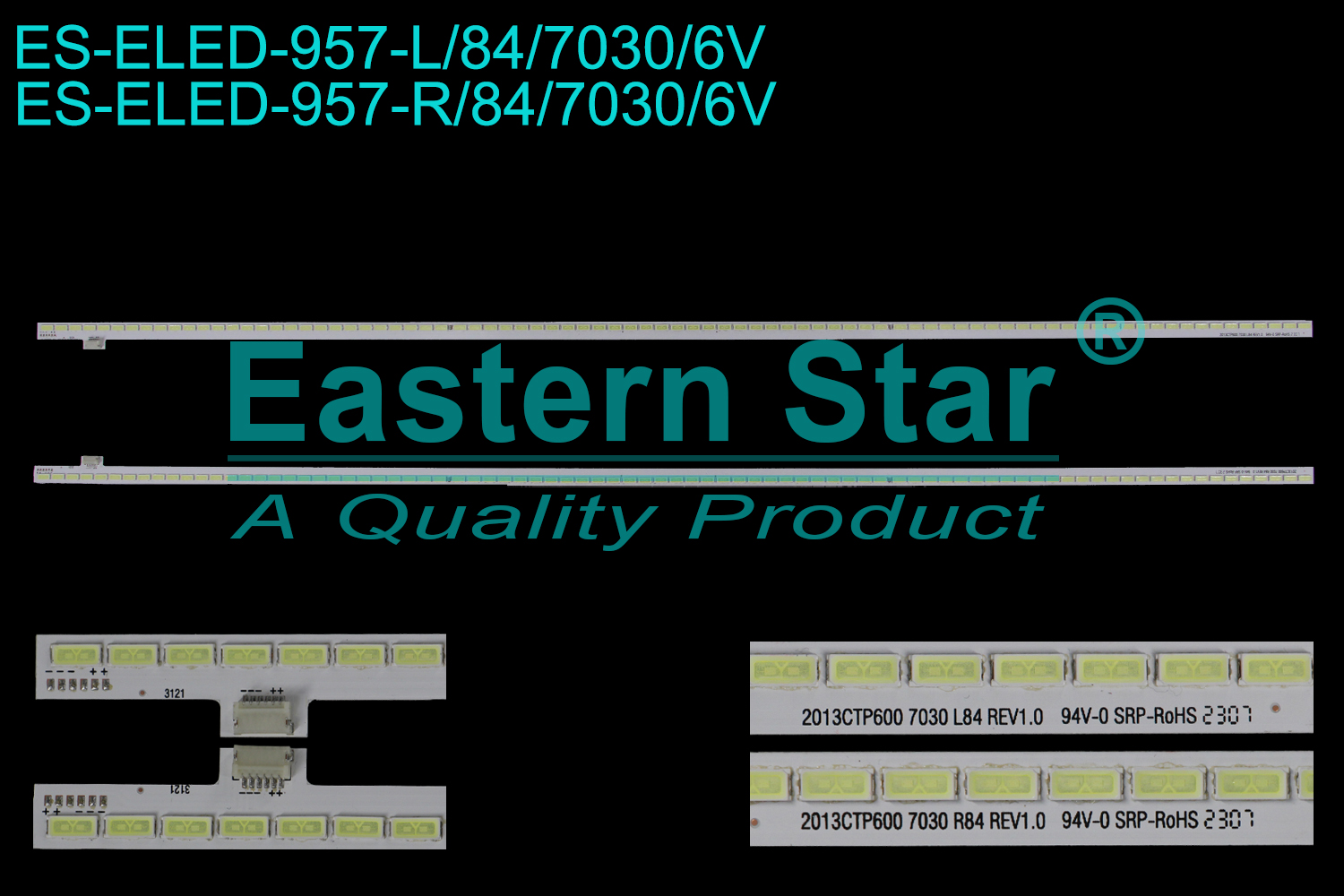 ES-ELED-957 ELED/EDGE TV backlight use for 60'' Samsung /Philips  LC600DUK-SEK1, 60PFL8708S/12, TPT600WF1-DUKSEK L:2013CTP600 7030 L84 REV1.0 R:2013CTP600 7030 R84 REV1.0 LED BACKLIGHT KITS(2)