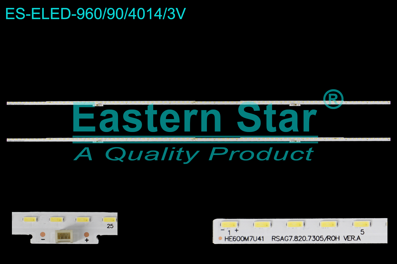 ES-ELED-960 ELED/EDGE TV backlight use for 60'' Hisense  HE600M7U41 RSAG7.820.7305/ROH VER.A  LED BACKLIGHT KITS(2)