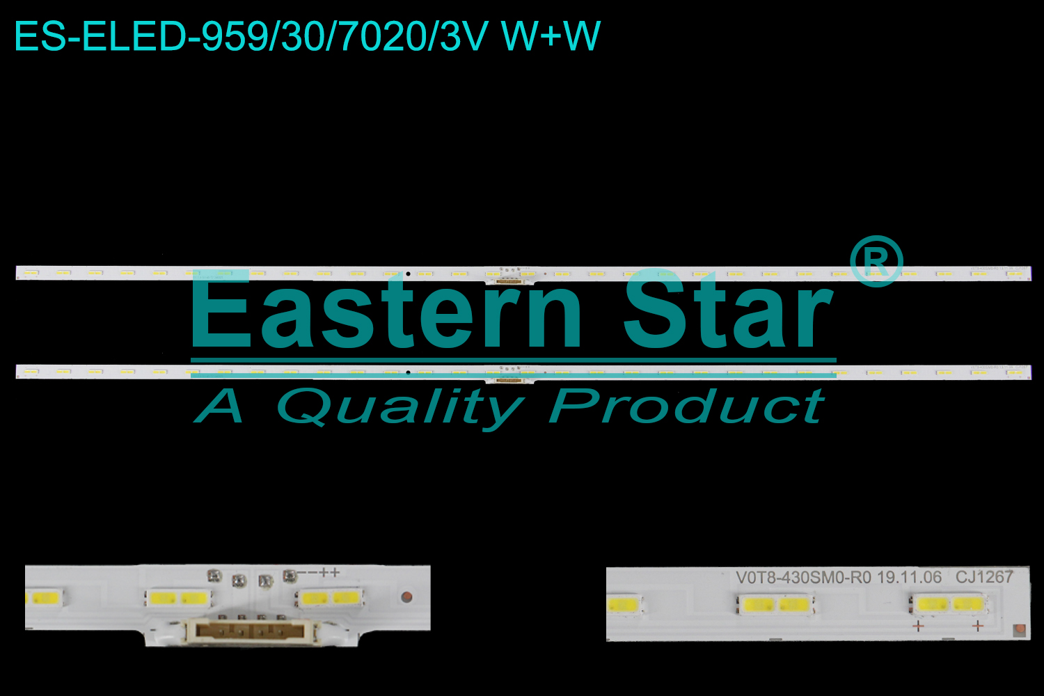 ES-ELED-959 ELED/EDGE TV backlight use for 43'' Samsung UE43TU8502 	V0T8-430SM0-R0 19.11.06 CJ1267 BN96-50377A LED BACKLIGHT KITS(2)