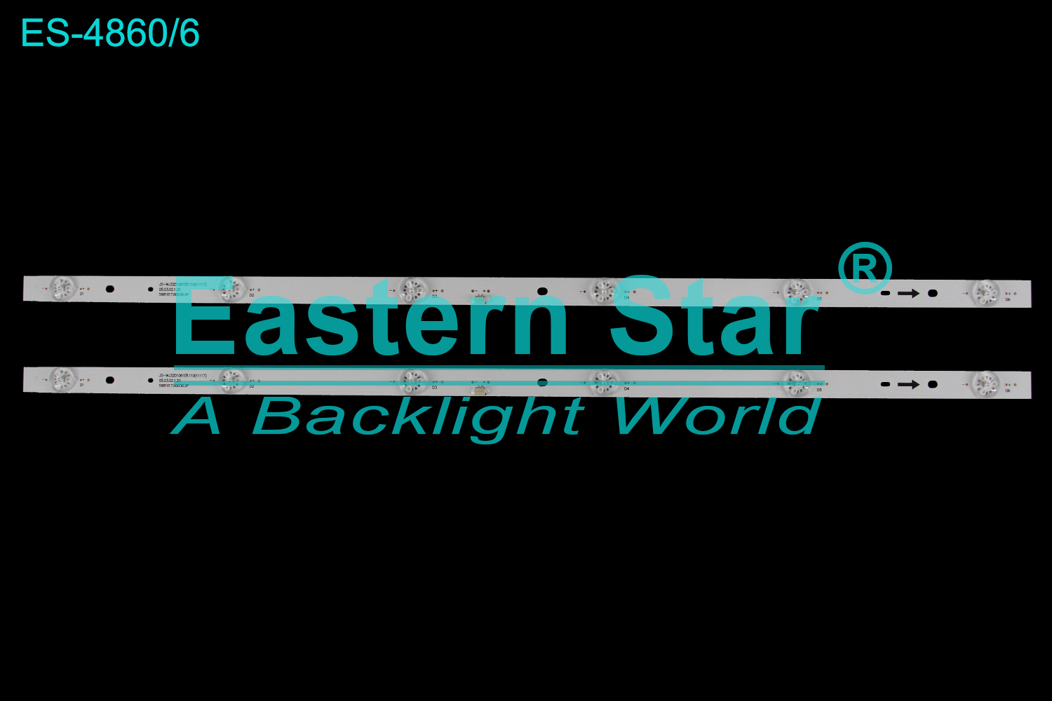 ES-4860 LED TV Backlight use for 32"  SG32D  32F8 JS-WJ32D1061ER.110(1117) 05.03.02.1.20 598161T.60036.2P LED BACKLIGHT KITS(2)