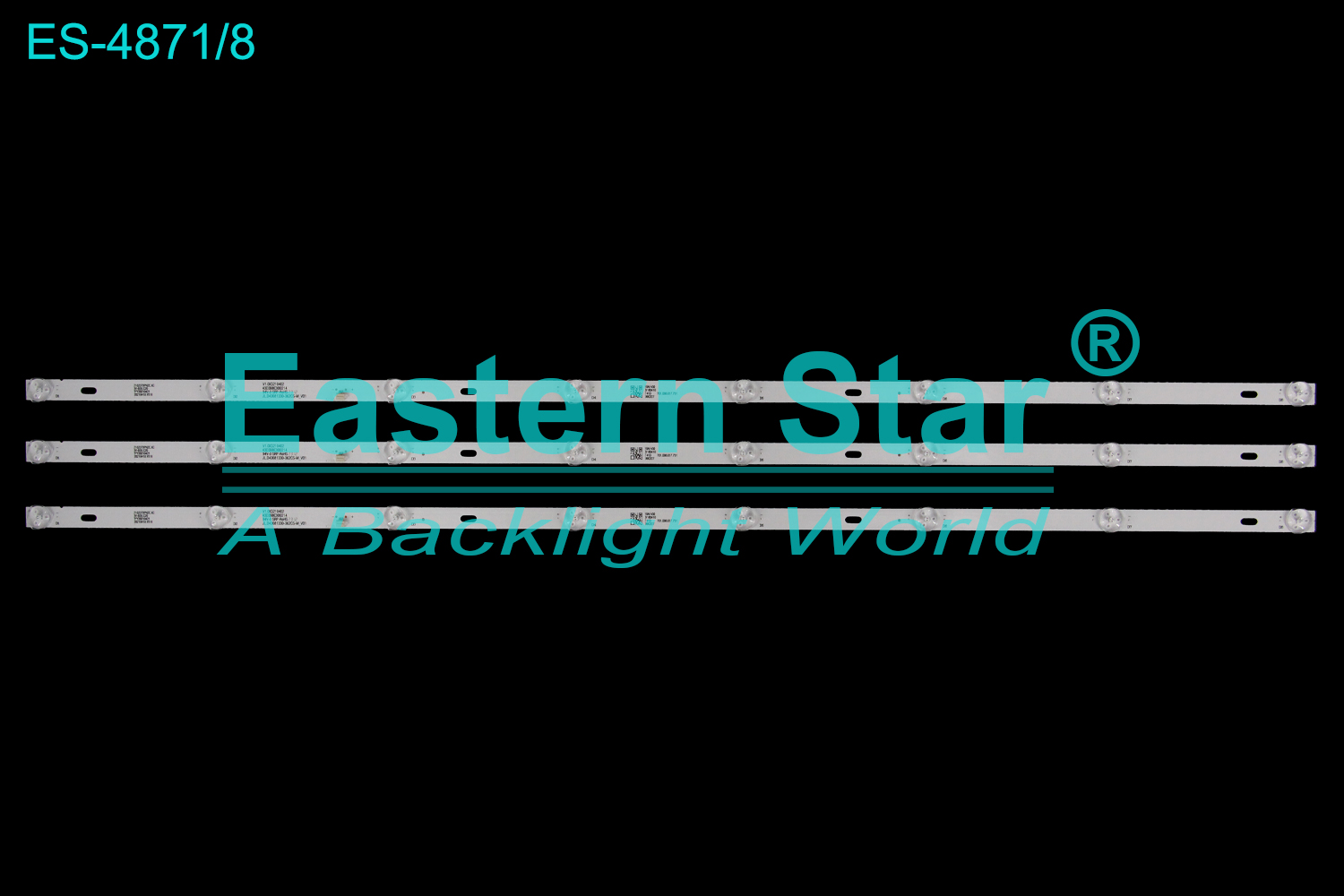 ES-4871 LED TV Backlight use for 43" Manta/Isonic ICT4308  V1.0XS210402 43D3B8CX80214 JL.D43081330-362CS-M_V01 210237XPHZC.KC 3V-B35.C20 TYY20210421 20210410.YX18  LED BACKLIGHT KITS(3)