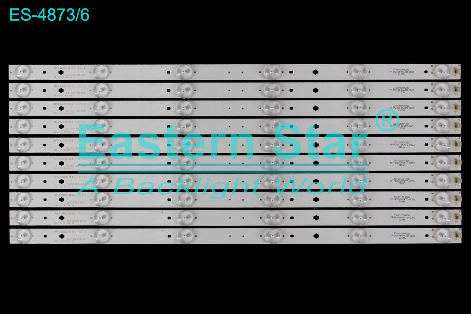 ES-4873 LED TV Backlight use for 49"/50" Haier LE50B7000 /Panda LE49H07S-UD /Sceptre X505BV-FMQC  3BL-T4734102-12 230101004280 YF-PD1014KATD-0002  LED BACKLIGHT KITS(10)