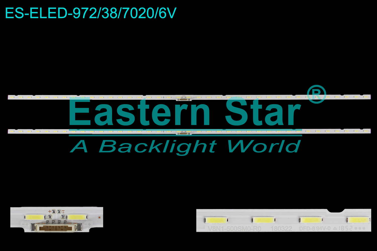 ES-ELED-972 ELED/EDGE TV backlight use for 50'' Samsung UN50NU710DFXZA  V8N1-500SM0-R0 180322 DFD-8 94V-0  LED BACKLIGHT KITS(2)