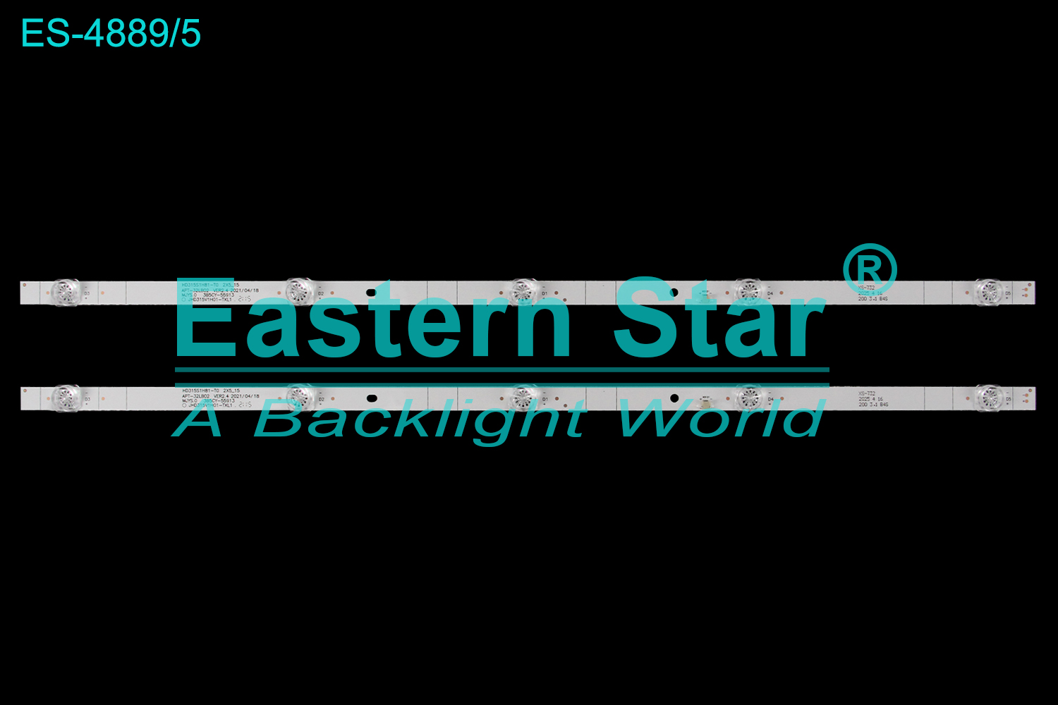 ES-4889 LED TV Backlight use for 32" Hisense HZ32A32 HD315S1H81-T0 2X5-15 APT-32LB02 VER2.4 JHD315V1H01-TXL1 LED BACKLIGHT KITS(2)