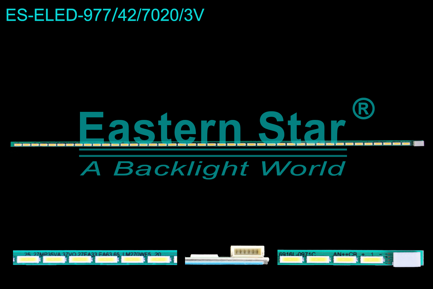 ES-ELED-977 ELED/EDGE TV backlight use for 27'' Lg 27MP35VA ， 27MP58VQ 27MP35VA 37VQ 27EA33 EA63 65, 6916L-0971C, LM270WF5 LED BACKLIGHT STRIP(1)