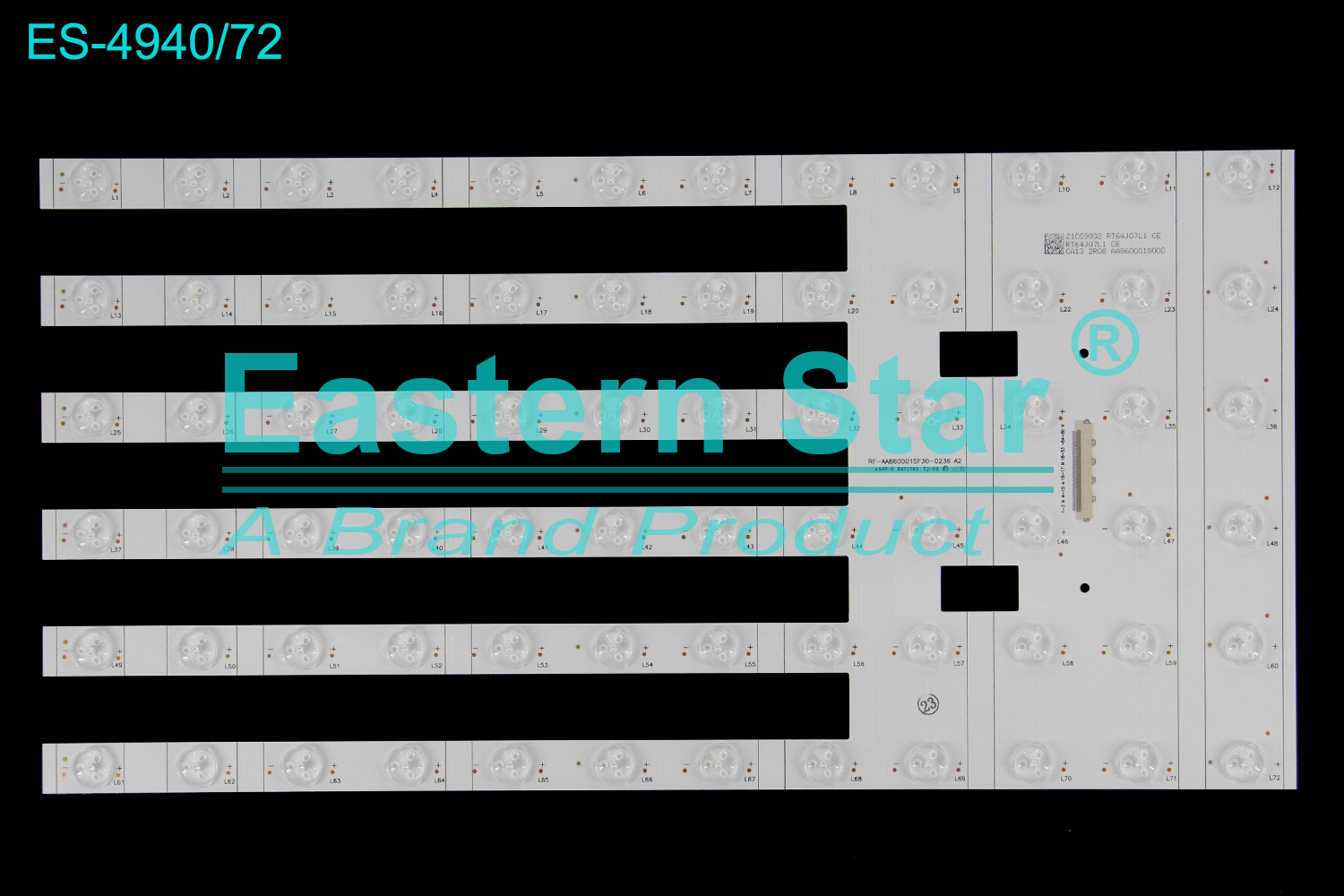 ES-4940 LED TV Backlight use for 86" RF-AA860001SF30-0236 A2 21009032 RT64J07L1 CE CA13 2R08 AA860001S000  LED BACKLIGHT STRIP(/)