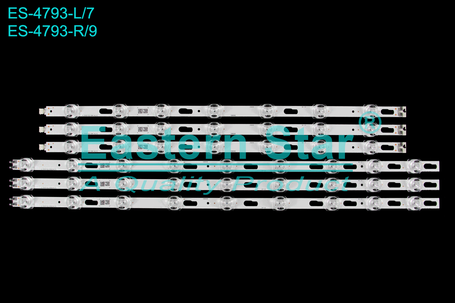 ES-4793 LED TV Backlight use for 50"  Samsung GU50DU7170UXZG, GU50DU7179UXZG,GU50DU7199UXZG BN96-58284A, BN96-58285A, JL.D500G1330-408AR-M_V10, JL.D500G1330-408AL-M_V10  LED BACKLIGHT KITS(6)