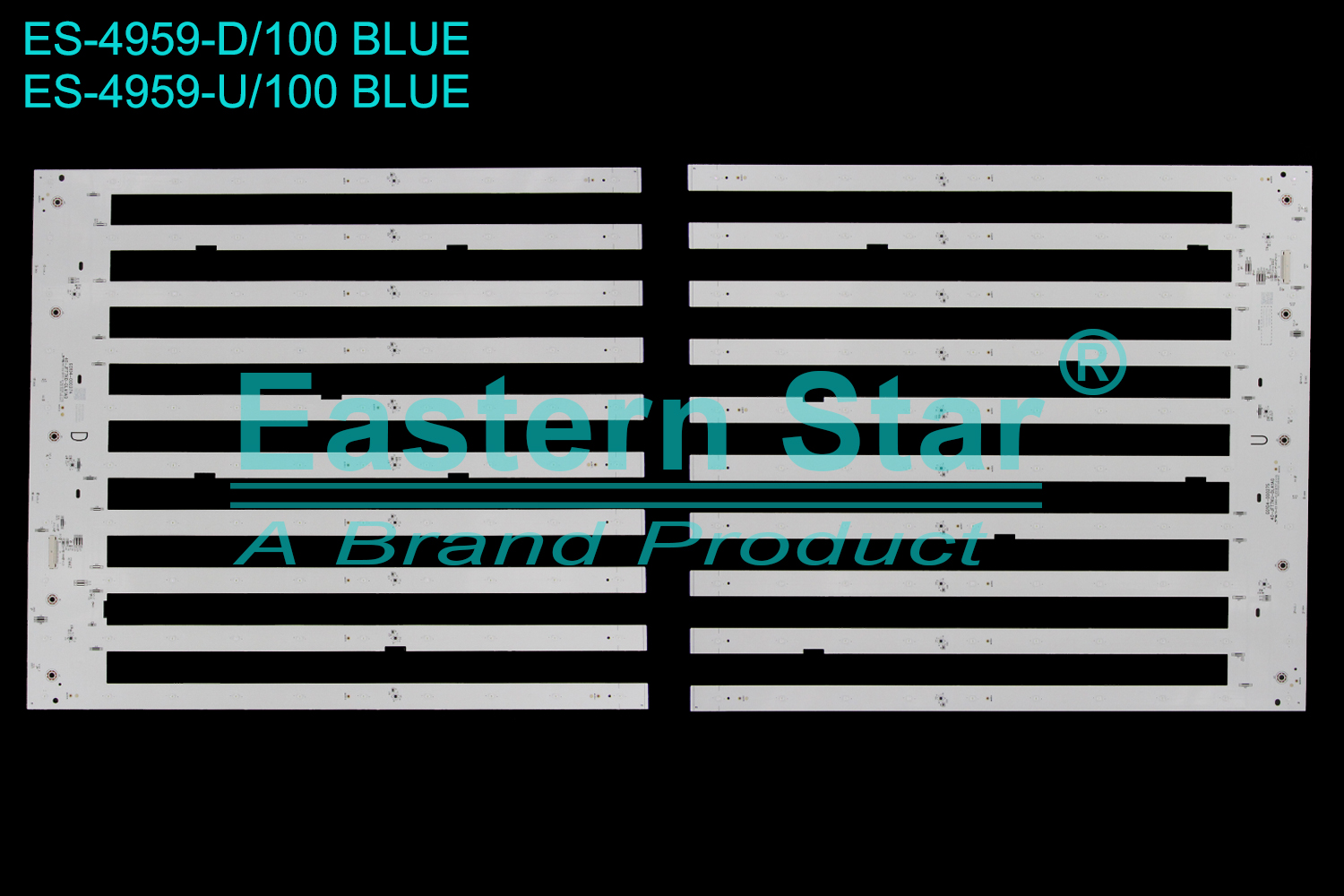 ES-4959 LED TV Backlight use for /" D: G0104-000274 40-JFT7KD-DLA1AG B031P00108391C N0102-000254 673J2/ESP/T4/Y 1/241129/00093 U:G0104-000275 40-JFT7KU-DLA1AG B031P00108392C N0102-000253 652J2/ESP/T2/Y 1/241123/00774 LED BACKLIGHT STRIP(/)