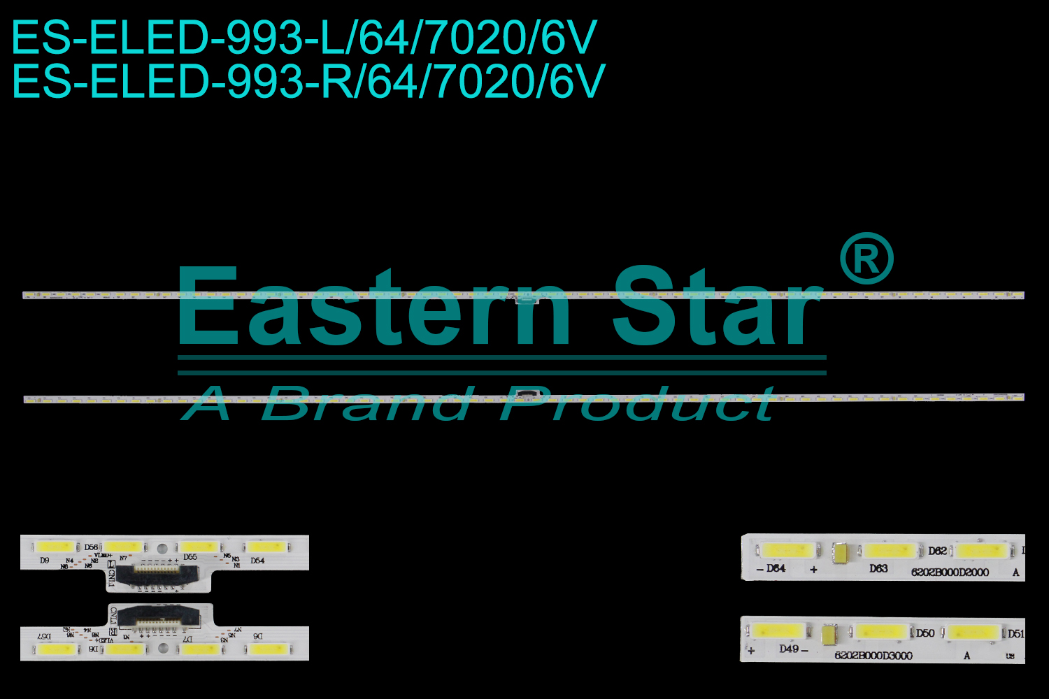 ES-ELED-993 ELED/EDGE TV backlight use for 60''  Sharp LCD-60TX85A6  LCD-60TX850A  6202B000D2000 6202B000D3000 LED BACKLIGHT STRIP(2)