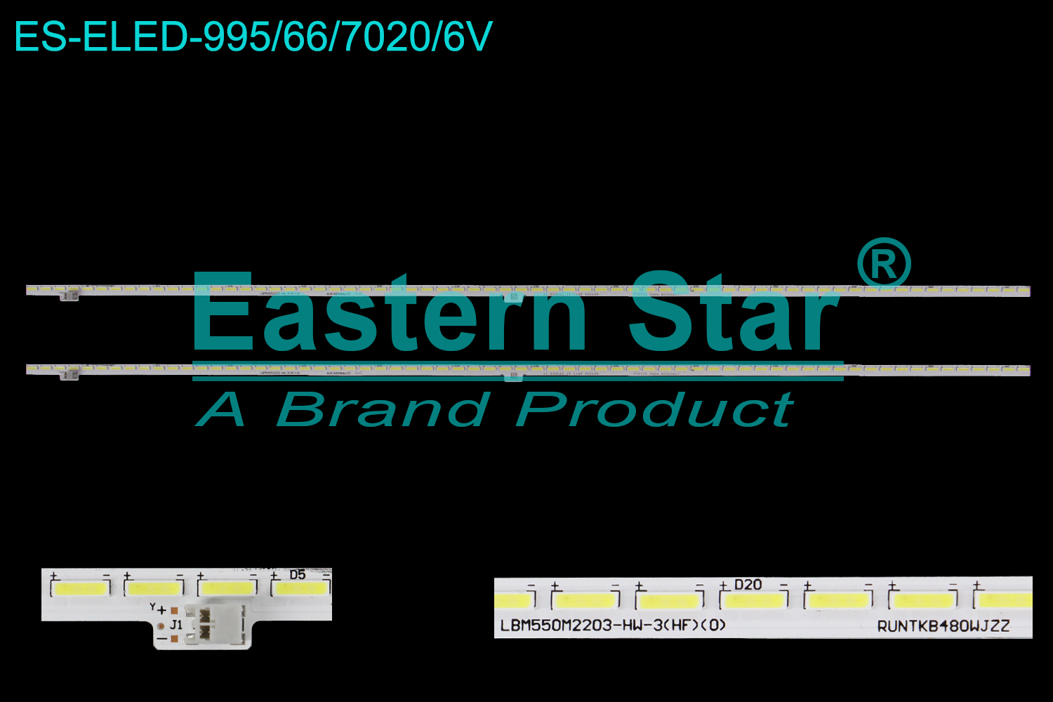 ES-ELED-995 ELED/EDGE TV backlight use for 55'' Sharp  LCD-55S3A  LCD-55MY63A LBM550M2203-HW-3（HF）（0） LED BACKLIGHT STRIP(2)