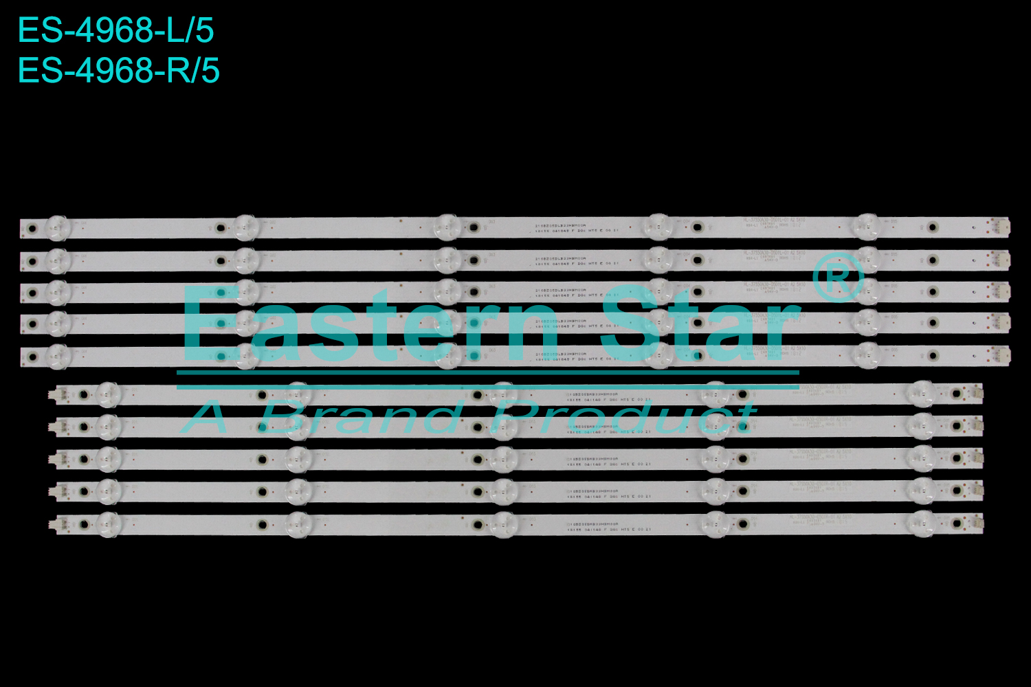 ES-4968 LED TV Backlight use for 55" Skyworth  55V20 55G520 HL-37500A30-0501R-01 A2 5X10 HL-37550A30-0501L-01 A2 5X10  LED BACKLIGHT STRIP(10)
