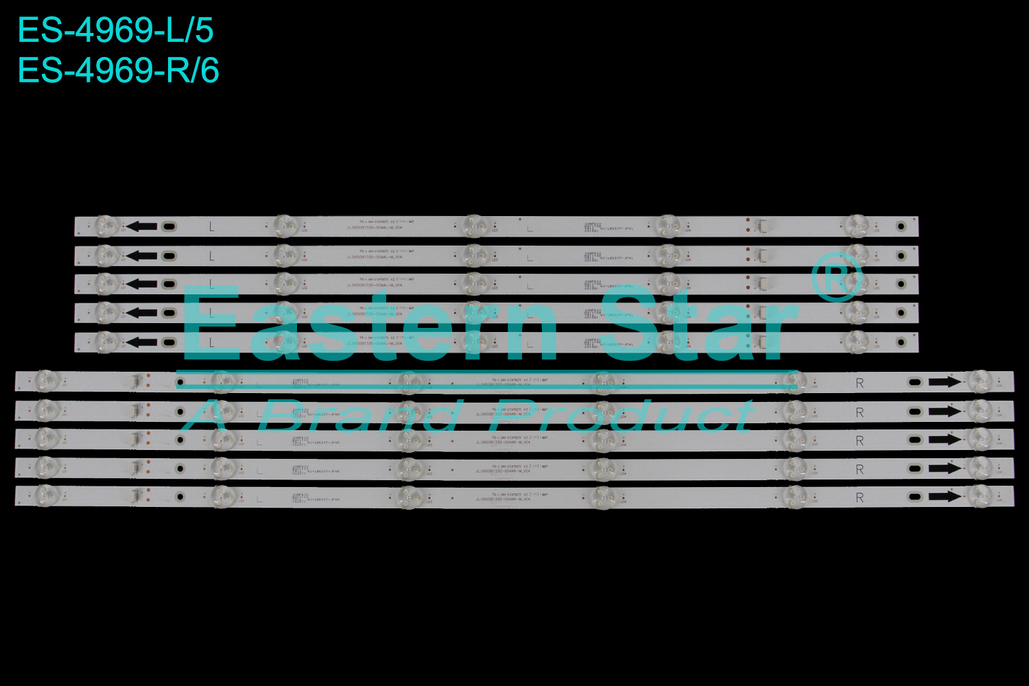 ES-4969 LED TV Backlight use for 65" Xiaomi  L65R6-A  JL.D650B1330-004AR-M_V04 JL.D650B1330-004AL-M_V04  LED BACKLIGHT STRIP(10)