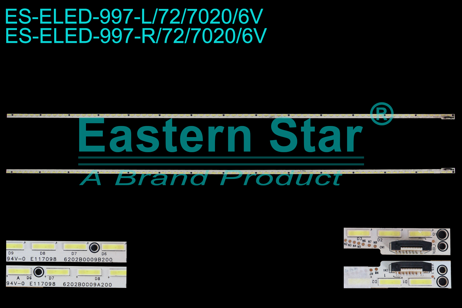 ES-ELED-997 ELED/EDGE TV backlight use for 65'' Tcl  L65E6800A-UD   65E6200  6202B0009A200 6202B0009B200 LED BACKLIGHT STRIP(2)
