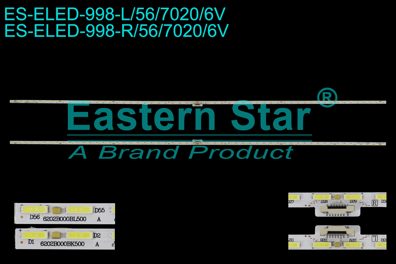 ES-ELED-998 ELED/EDGE TV backlight use for 58'' Sharp  LCD-58MY83A  LCD-58SU760A  R: 6202B000BK500 L: 6202B000BL500 LED BACKLIGHT STRIP(2)