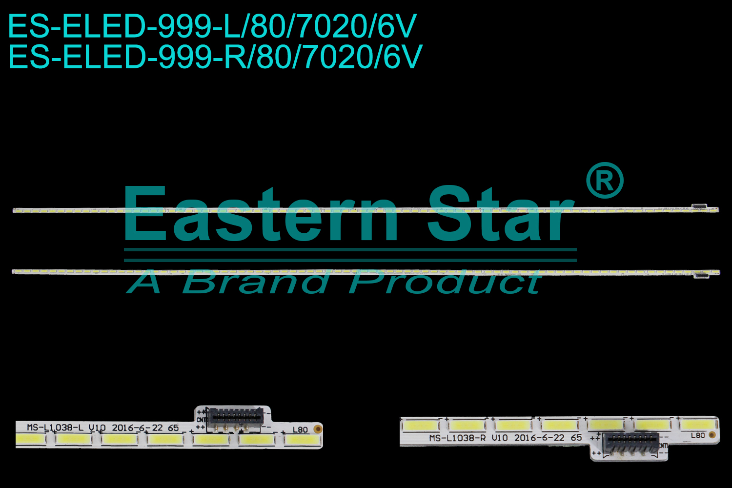 ES-ELED-999 ELED/EDGE TV backlight use for 65'' Leeco L653I0 L653IN L653AN  07MR300B67Q0200045100925 4665P7020 MS-L1038-R U10 2016-6-22 65 07MR300B67Q0200045001033 4665P7019 MS-L1038-L U10 2016-6-22 65  LED BACKLIGHT STRIP(2)