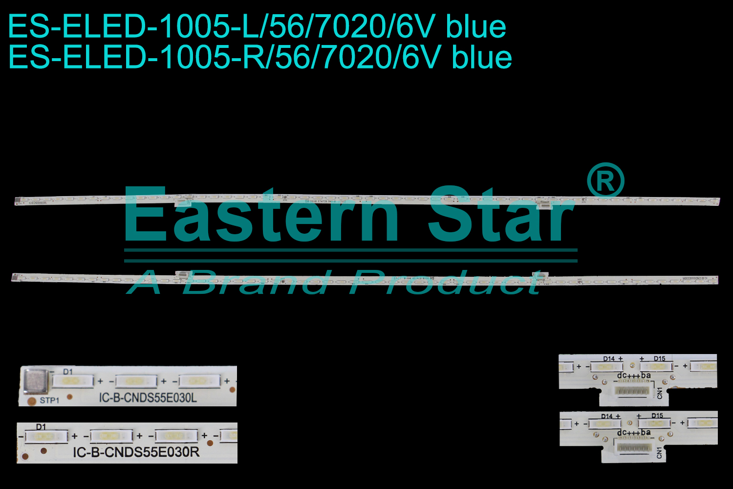 ES-ELED-1005 ELED/EDGE TV backlight use for 55'' Tcl  U55X9006X1 R: IC-B-CNDS55E030R 712279P48S8S9DD000701 Q47R 4C-LB5556-YG01Q L: IC-B-CNDS55E030L 712269P45S8S9DD000701 Q47L 4C-LB5556-YG02Q  LED BACKLIGHT STRIP(2)