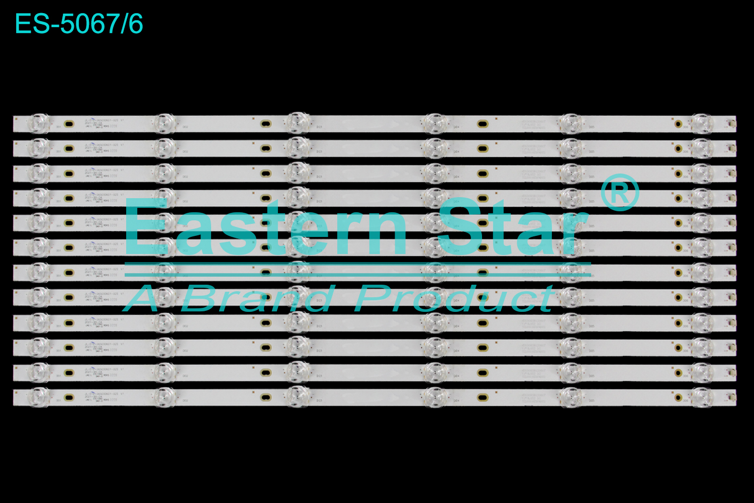 ES-5067 LED TV Backlight use for 65" Tesla  HTY-65U11B-VS SBX-65U219TSS JL-010-D65030601-02S V1 2021-06-04 AE03065N120607 Y170L05J 1G J220316S304851 JL.D65061330-031JS-M_V01 D65N218 20A G4 30, E519757 LED BACKLIGHT STRIP(12)
