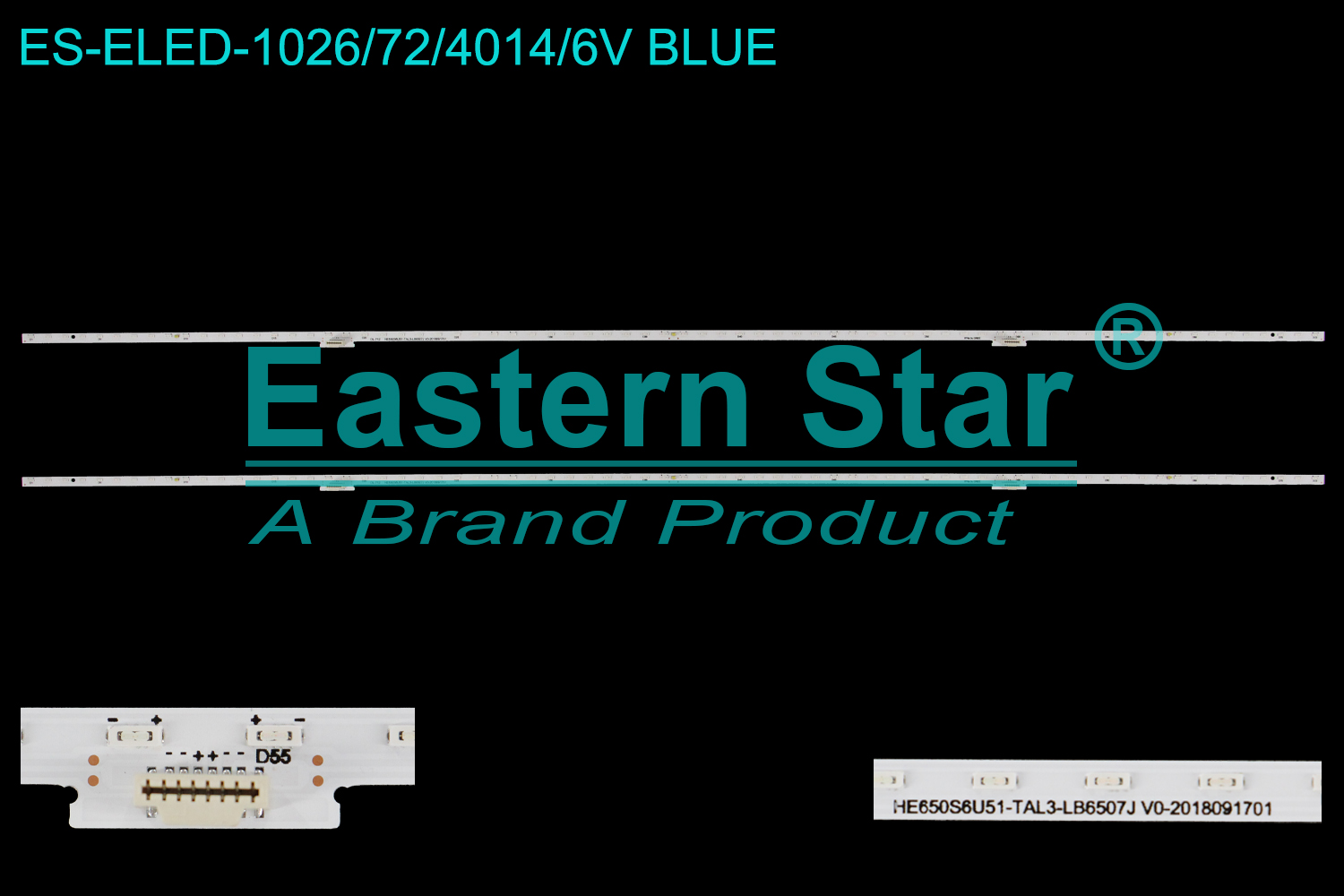 ES-ELED-1026 ELED/EDGE TV backlight use for 65'' Hisense  HZ65A77E H65E7A H65E8A HZ65E60D HZ65E5D HE650S6U51-TAL3-LB6507J V0-2018091701 LED BACKLIGHT STRIP(2)
