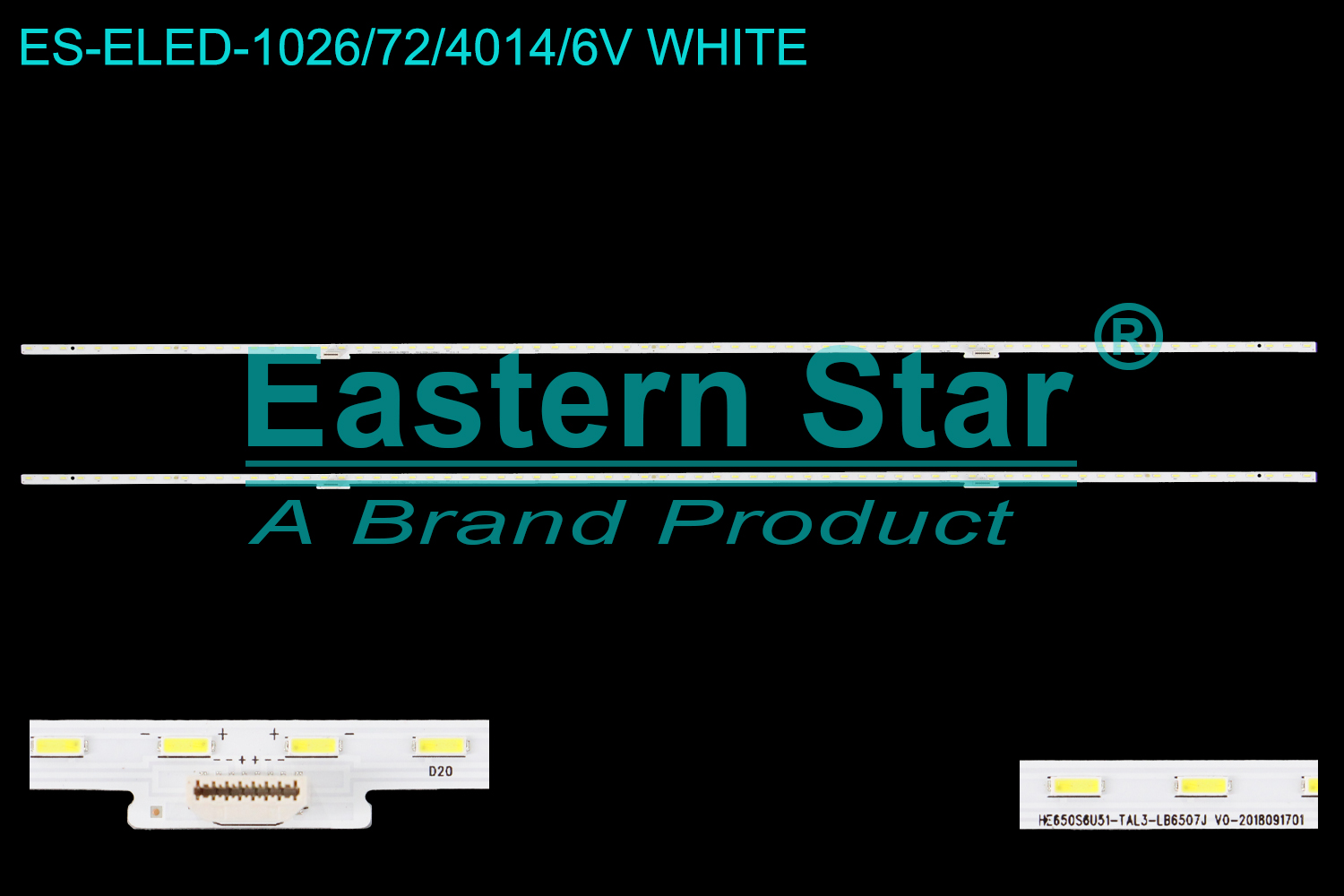 ES-ELED-1026 ELED/EDGE TV backlight use for 65'' Hisense HZ65A77E H65E7A H65E8A HZ65E60D HZ65E5D HE650S6U51-TAL3-LB6507J V0-2018091701 LED BACKLIGHT STRIP(2)